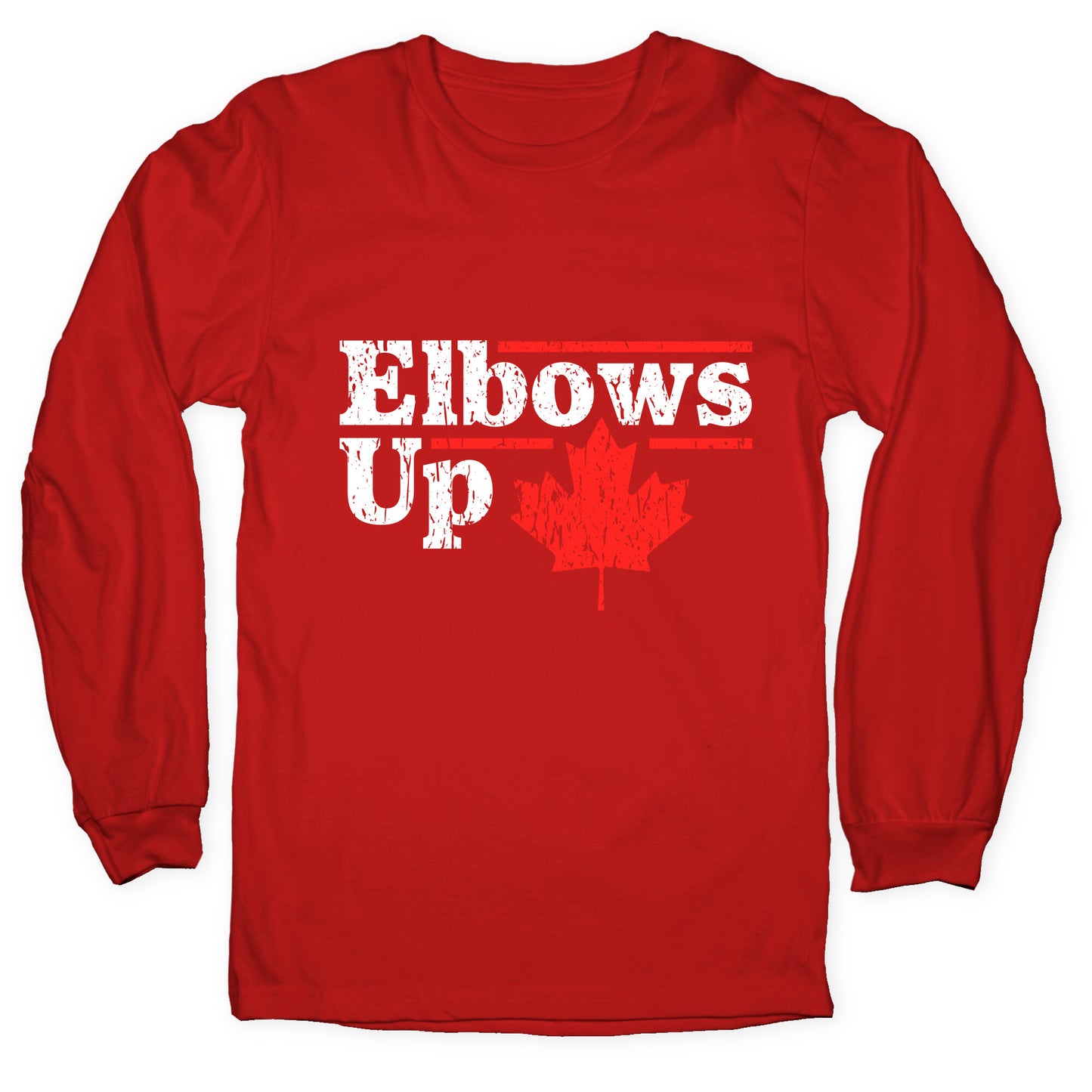 Elbows Up Canada Leaf Longsleeve Tee