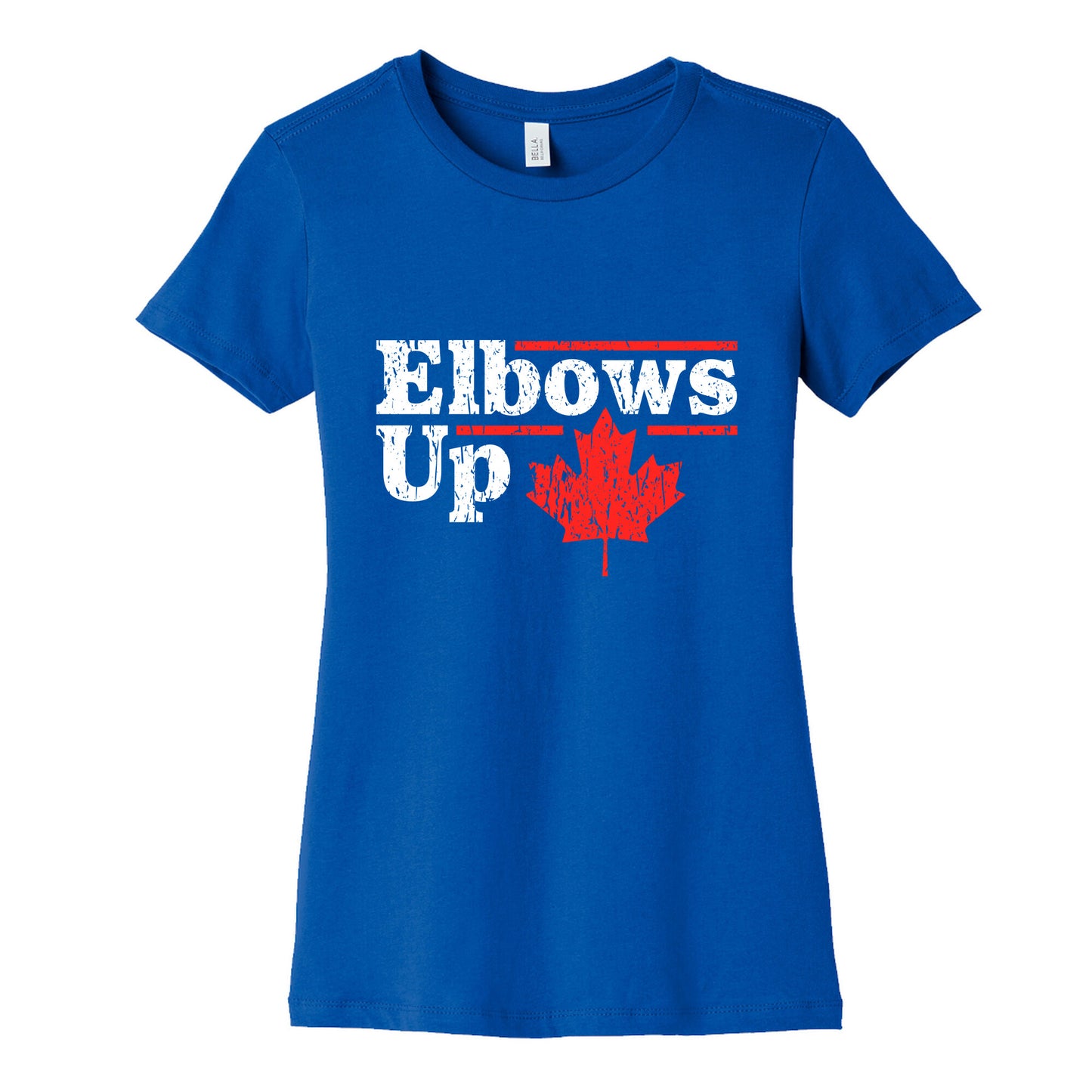Elbows Up Canada Leaf Womens Cotton Tee