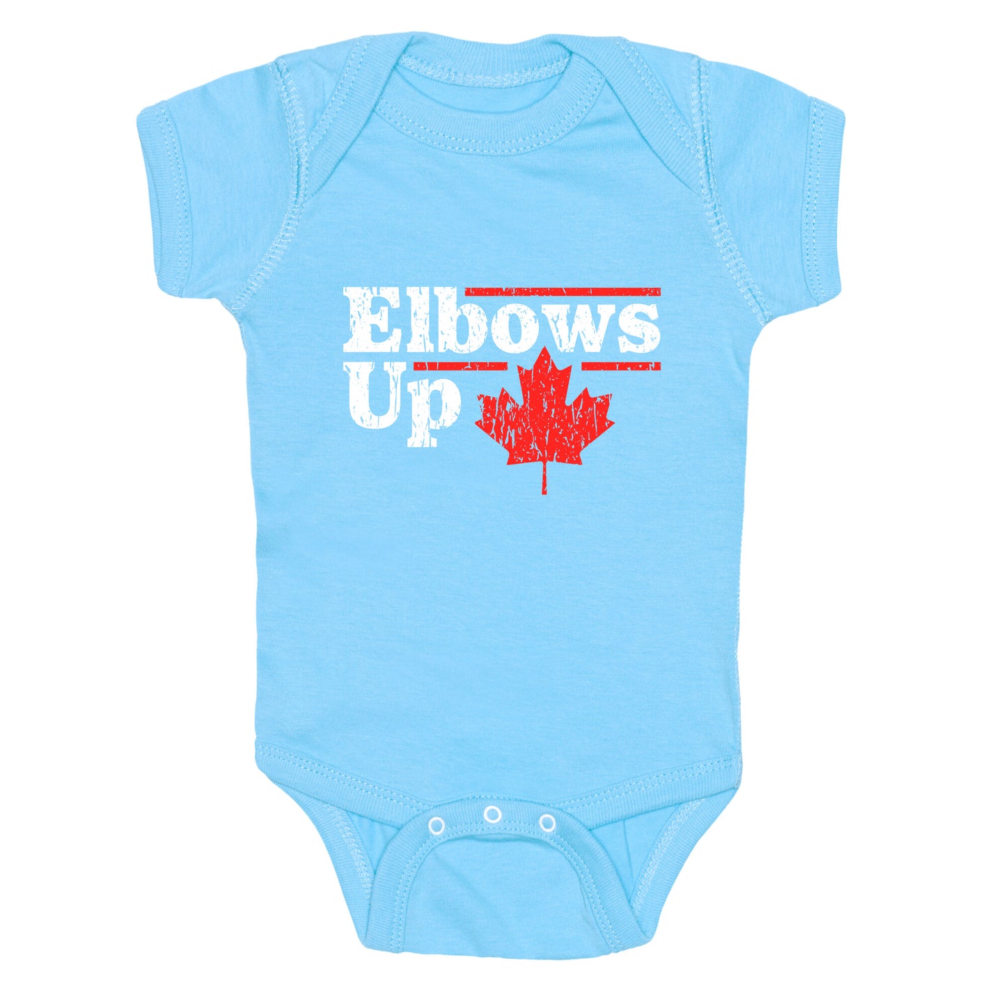 Elbows Up Canada Leaf Baby One-Piece