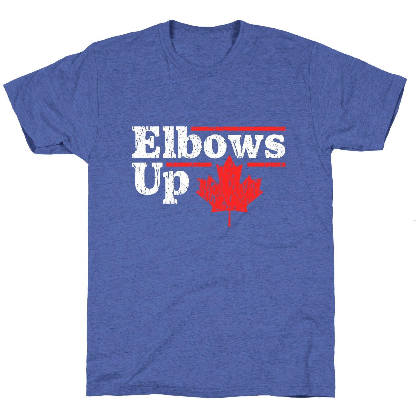 Elbows Up Canada Leaf Unisex Triblend Tee