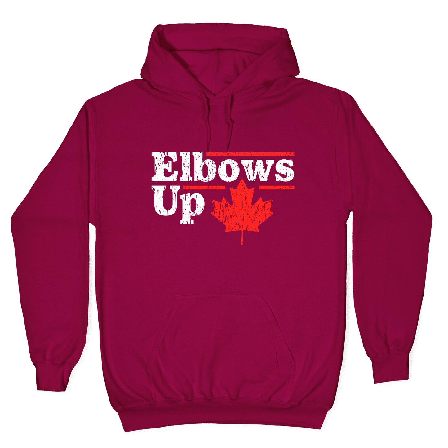 Elbows Up Canada Leaf Hoodie