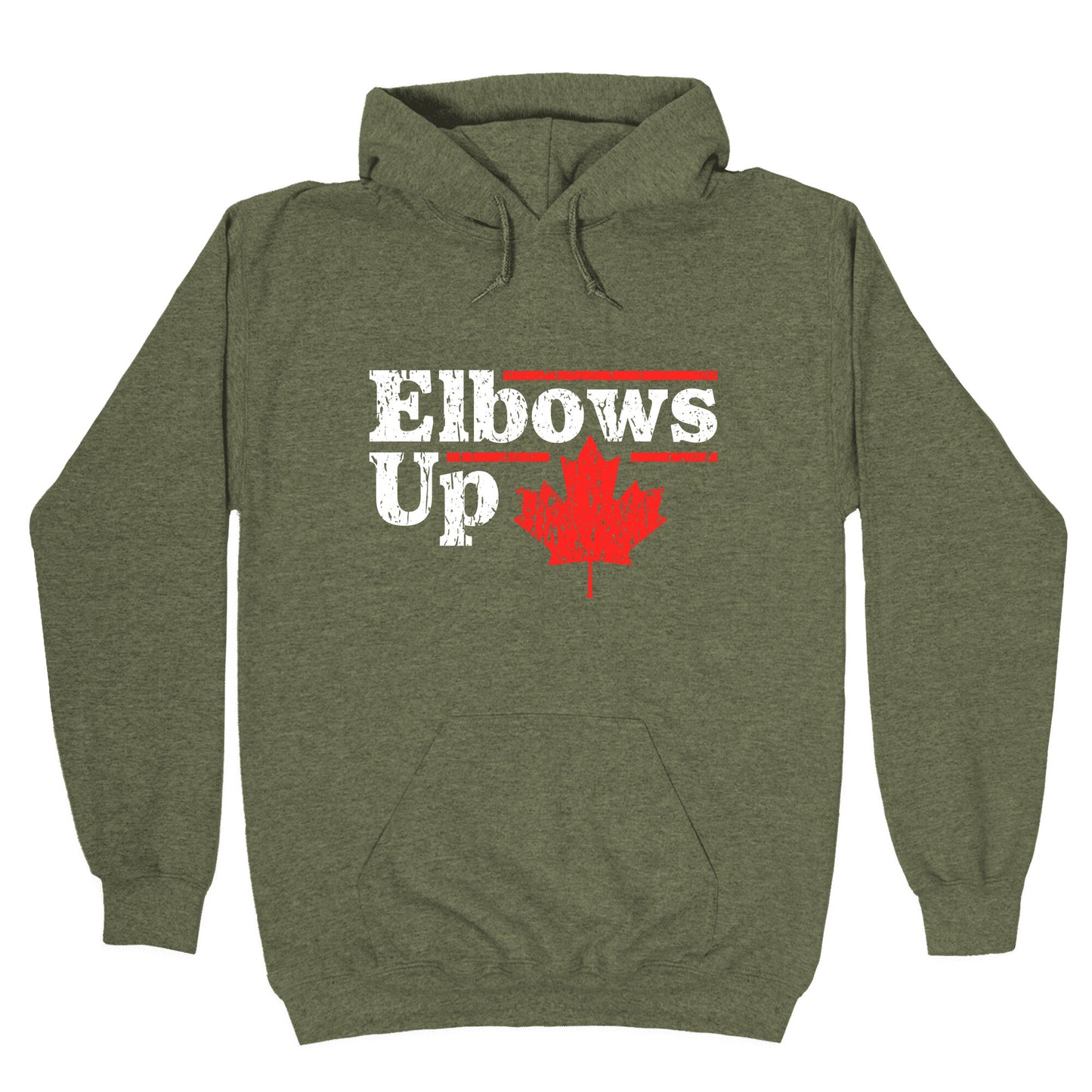 Elbows Up Canada Leaf Hoodie