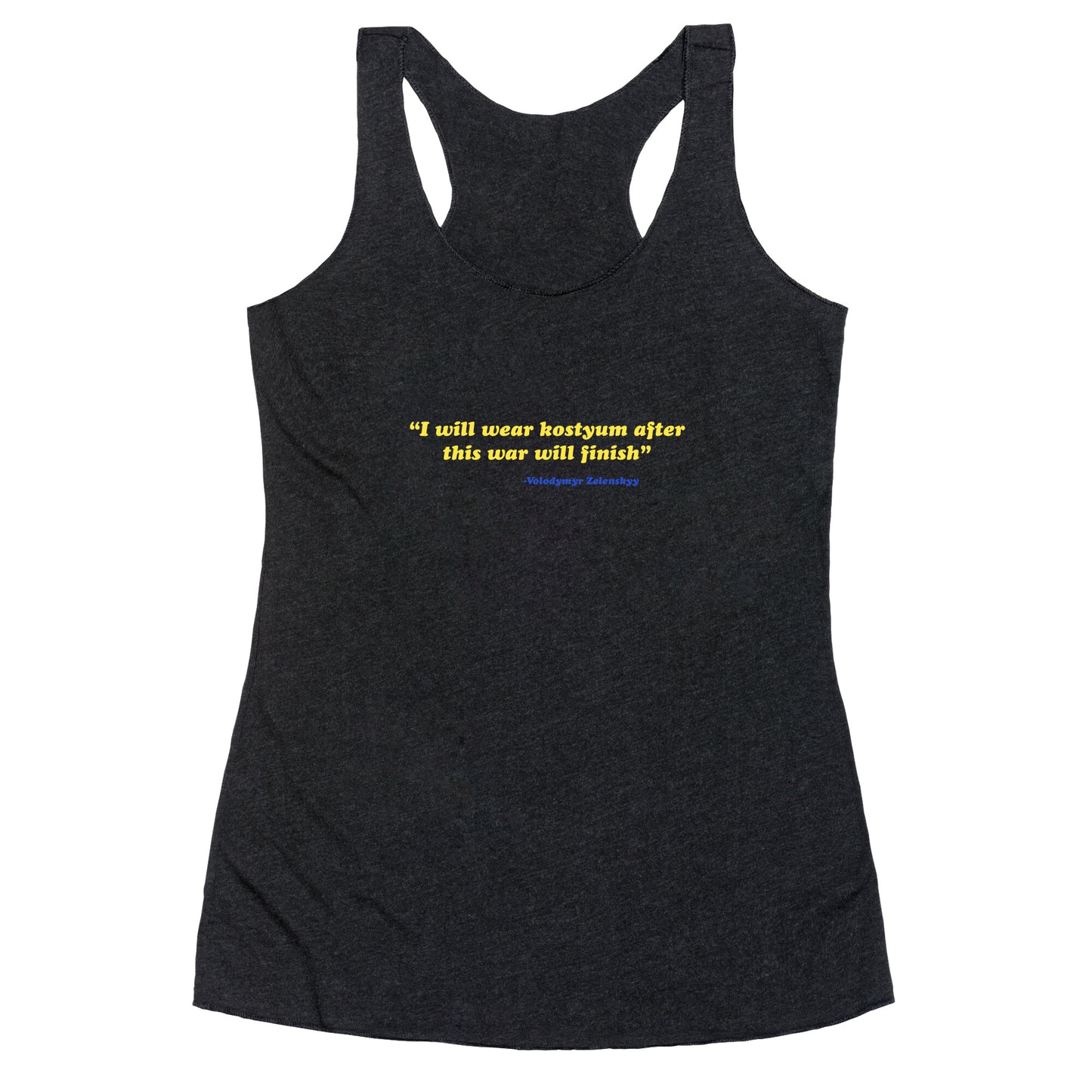 Zelensky Costume Quote Racerback Tank