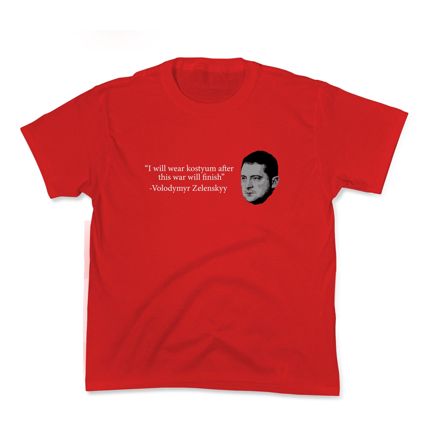 Zelensky Trump Costume Quote Kids Tee