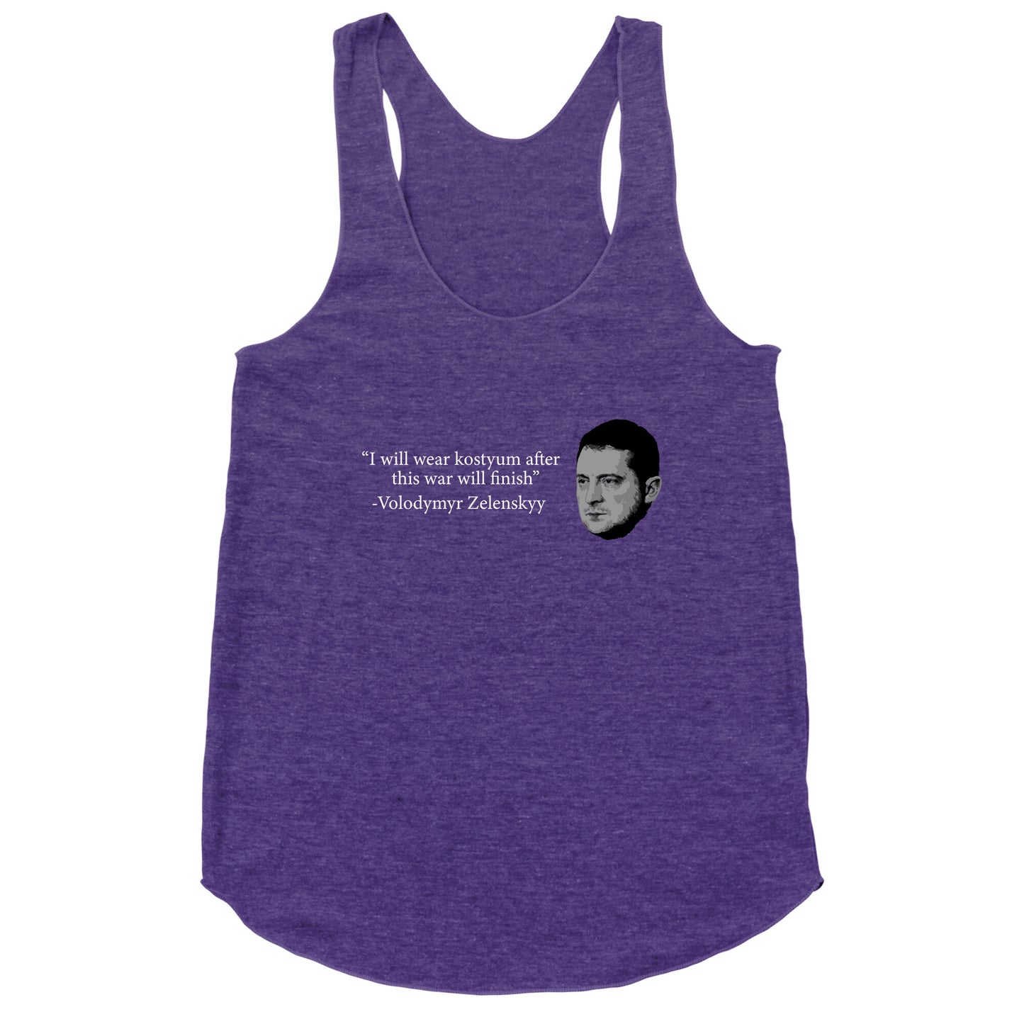 Zelensky Trump Costume Quote Racerback Tank
