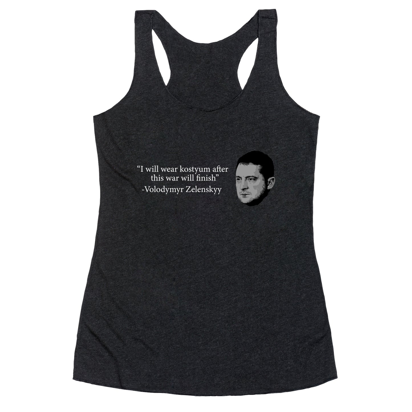 Zelensky Trump Costume Quote Racerback Tank