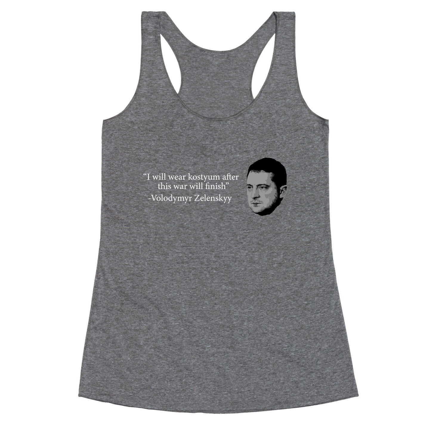 Zelensky Trump Costume Quote Racerback Tank