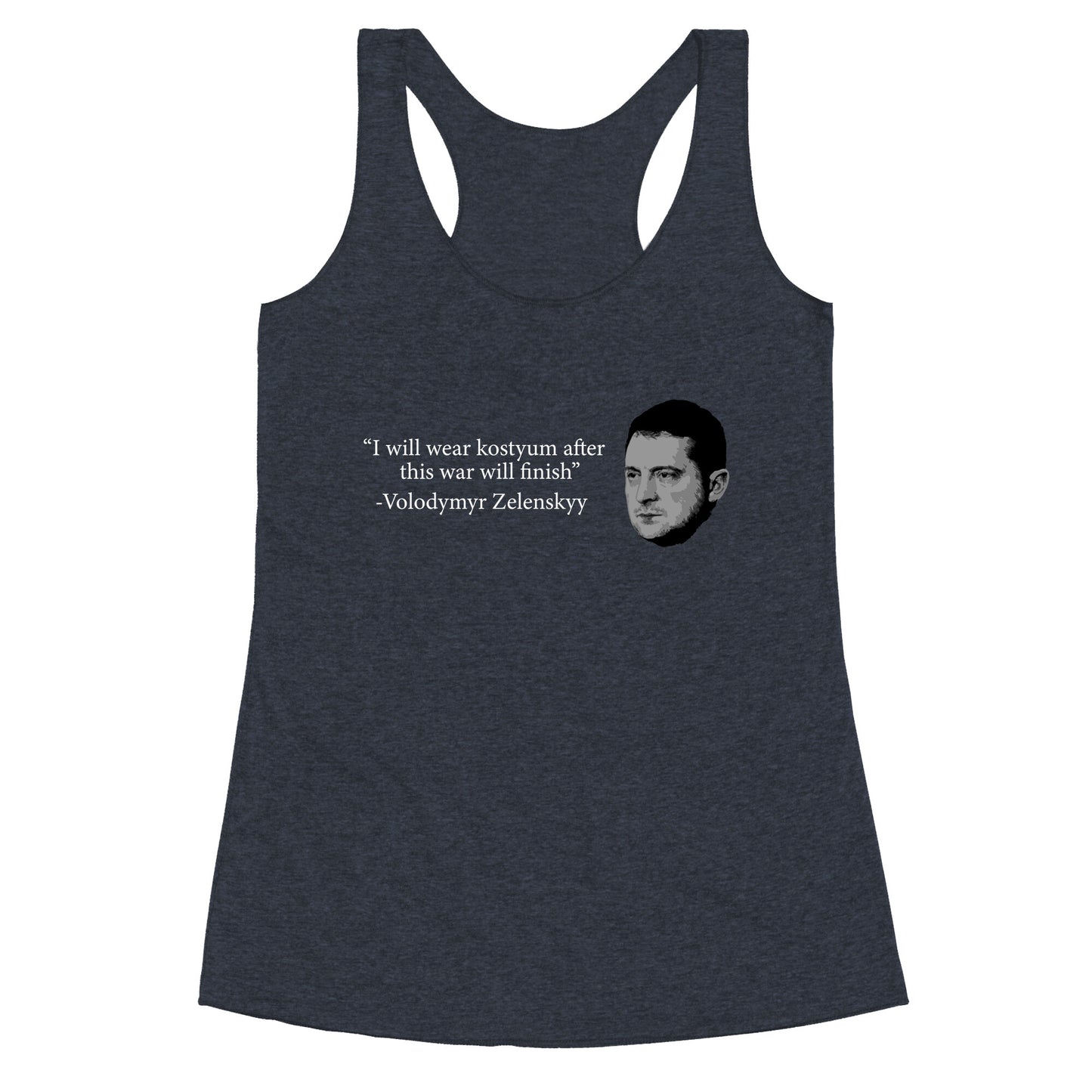 Zelensky Trump Costume Quote Racerback Tank