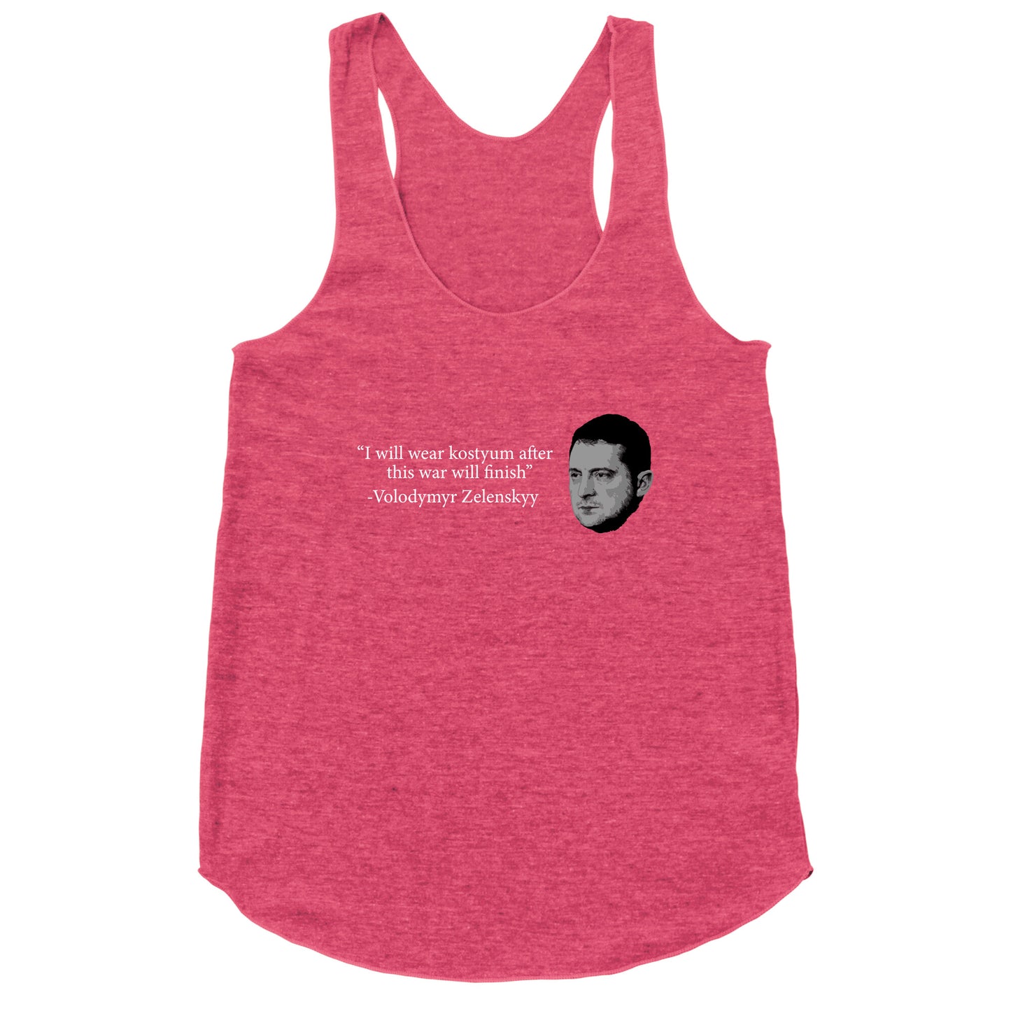 Zelensky Trump Costume Quote Racerback Tank