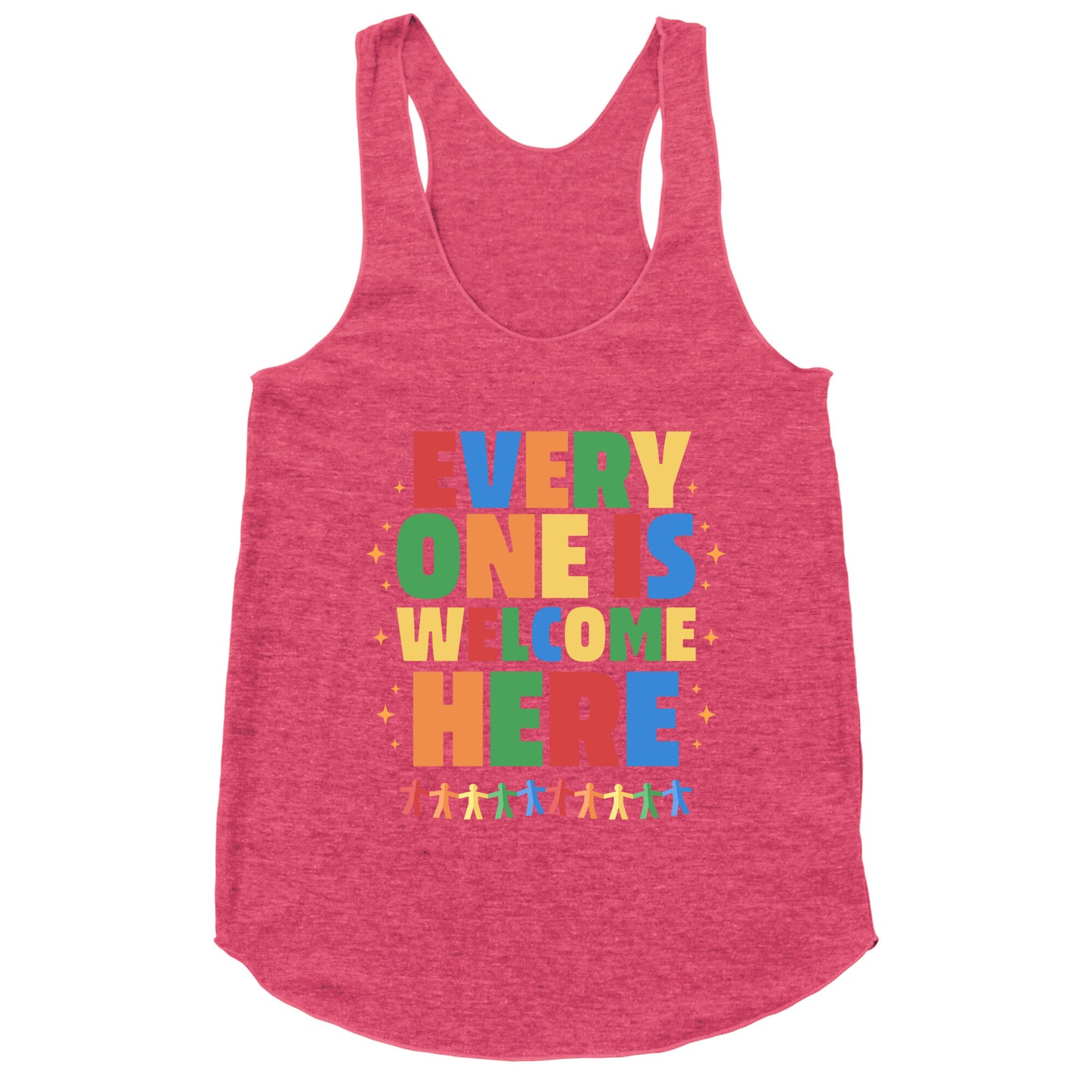 Everyone Is Welcome Here Racerback Tank