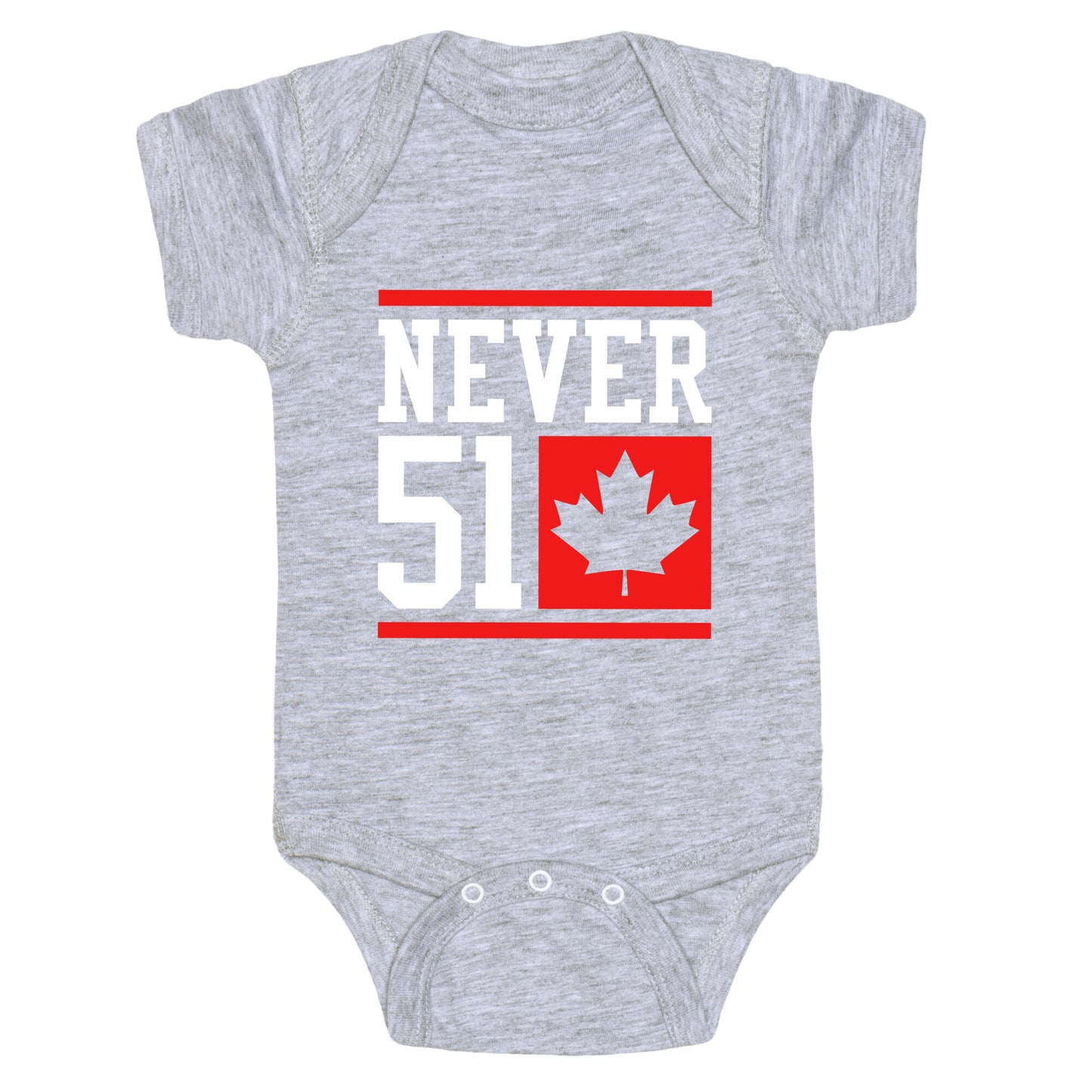 Never 51 Elbows Up Baby One-Piece