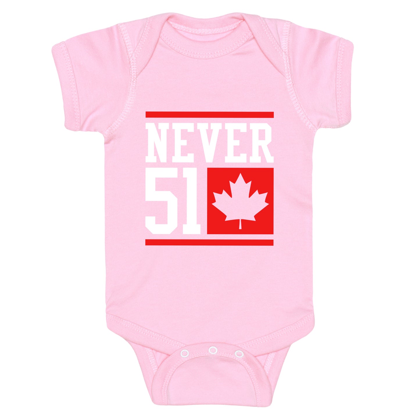 Never 51 Elbows Up Baby One-Piece
