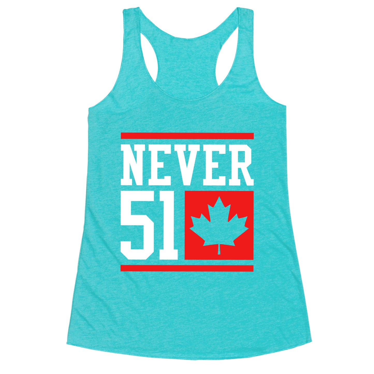 Never 51 Elbows Up Racerback Tank