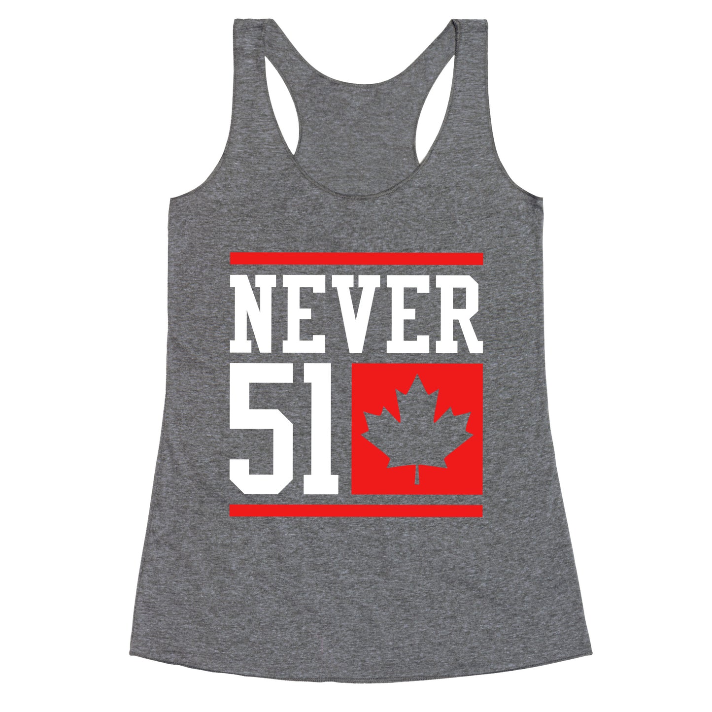 Never 51 Elbows Up Racerback Tank