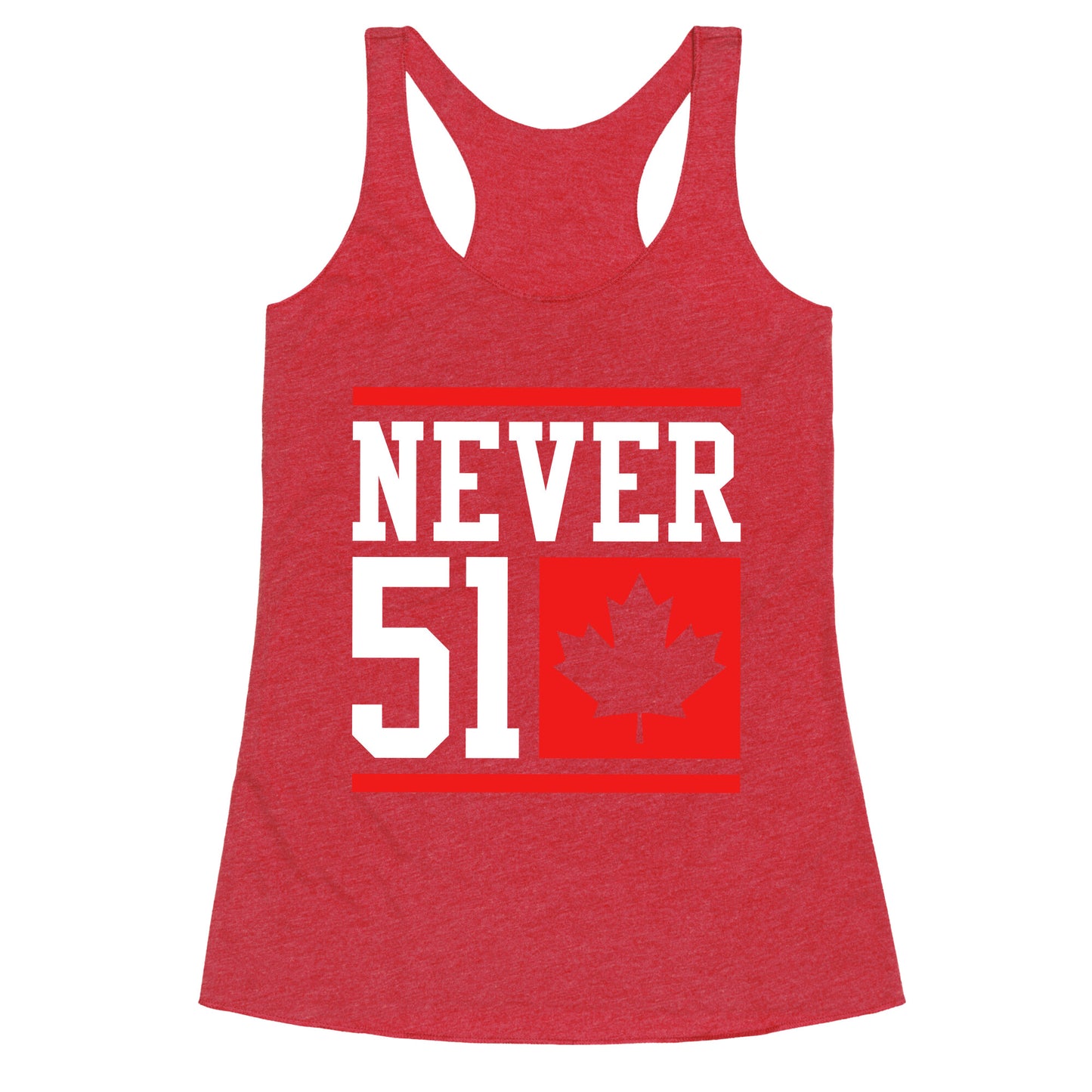 Never 51 Elbows Up Racerback Tank