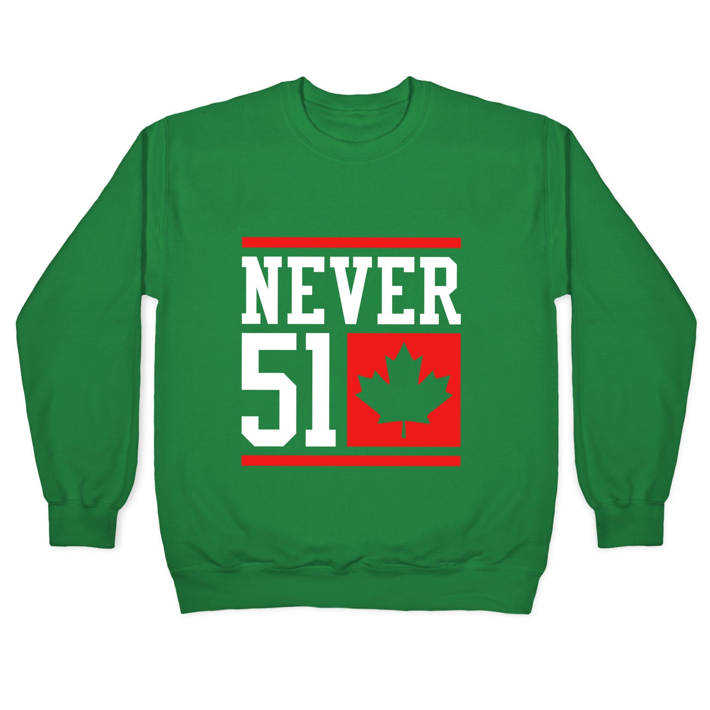 Never 51 Elbows Up Crewneck Sweatshirt