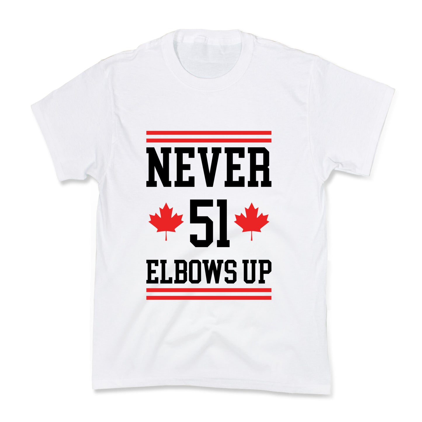 Elbows Up Never 51 Kids Tee