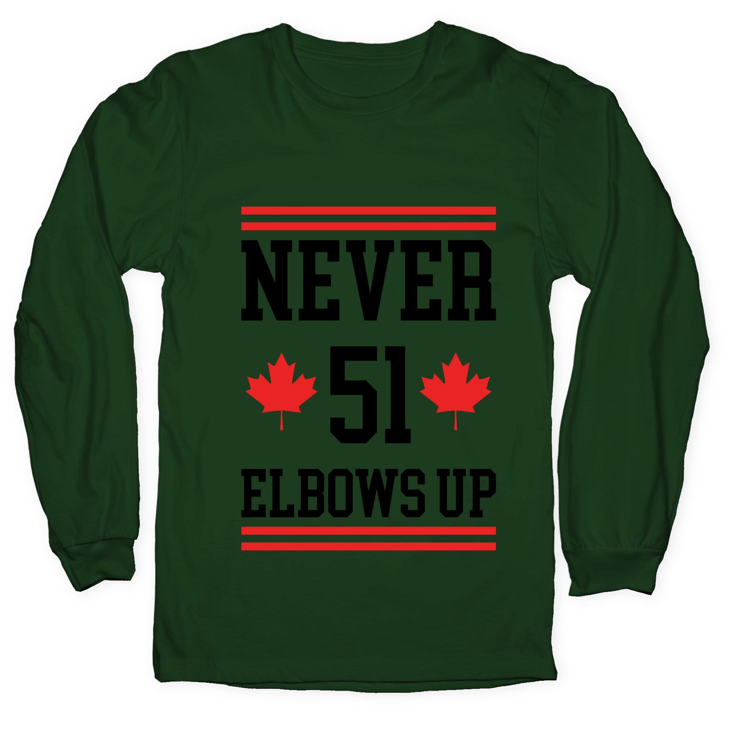 Elbows Up Never 51 Longsleeve Tee