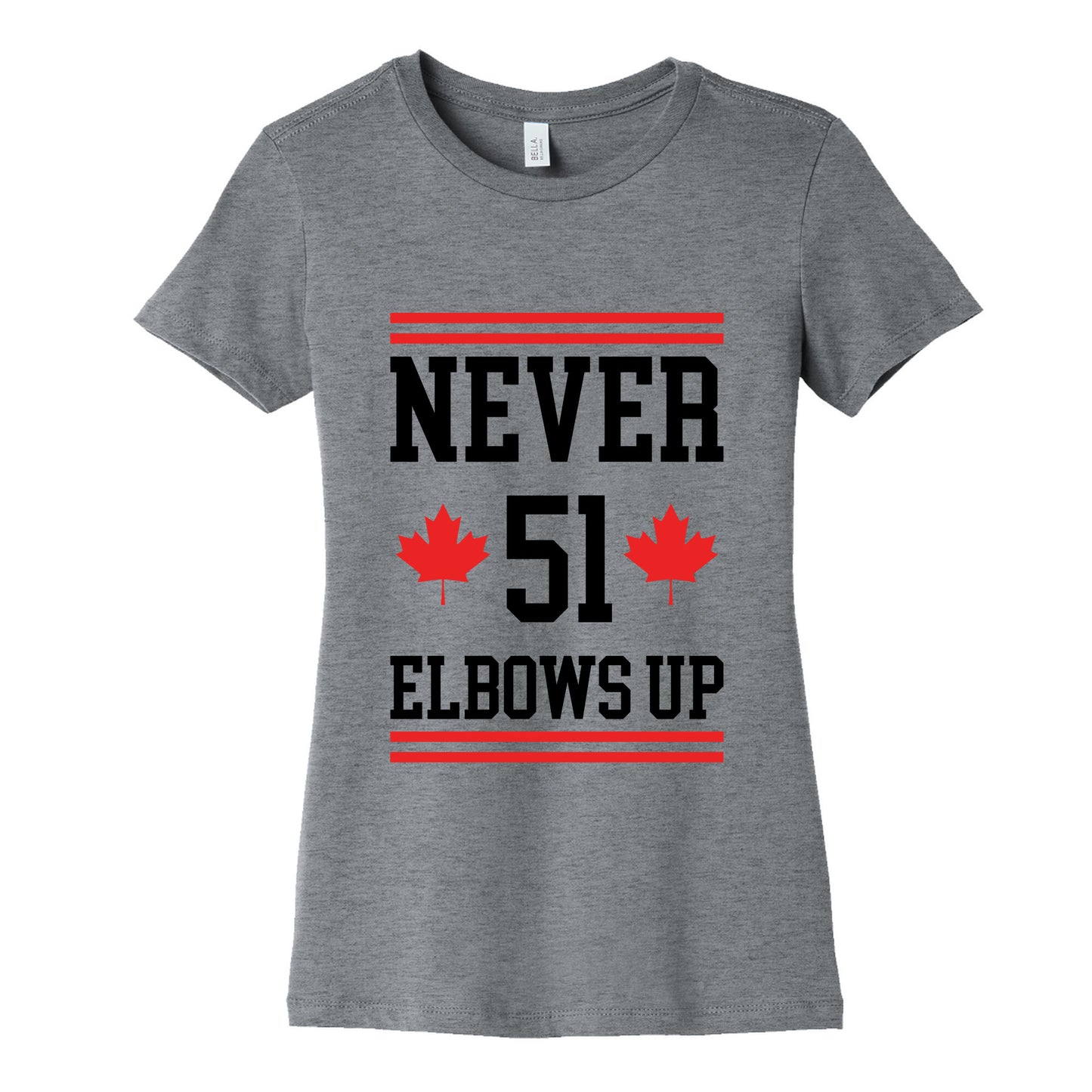 Elbows Up Never 51 Womens Cotton Tee