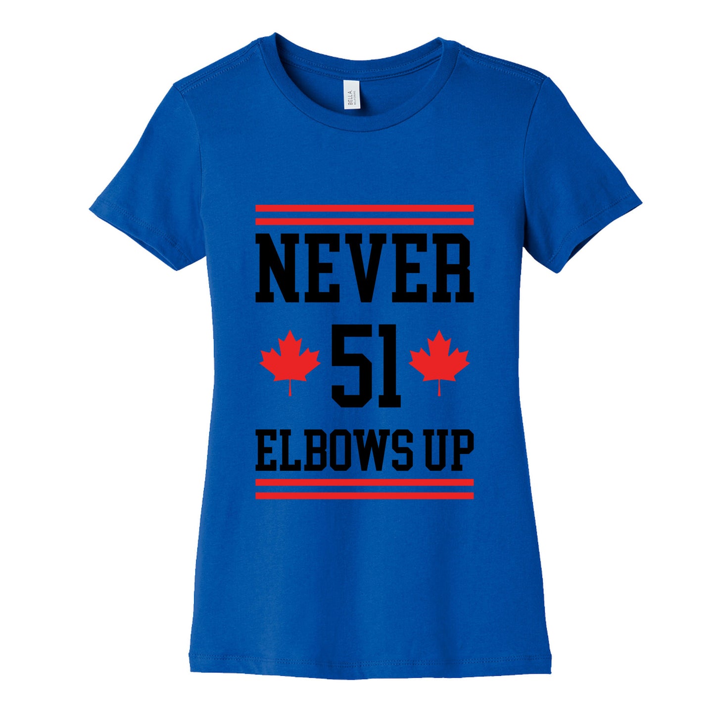 Elbows Up Never 51 Womens Cotton Tee