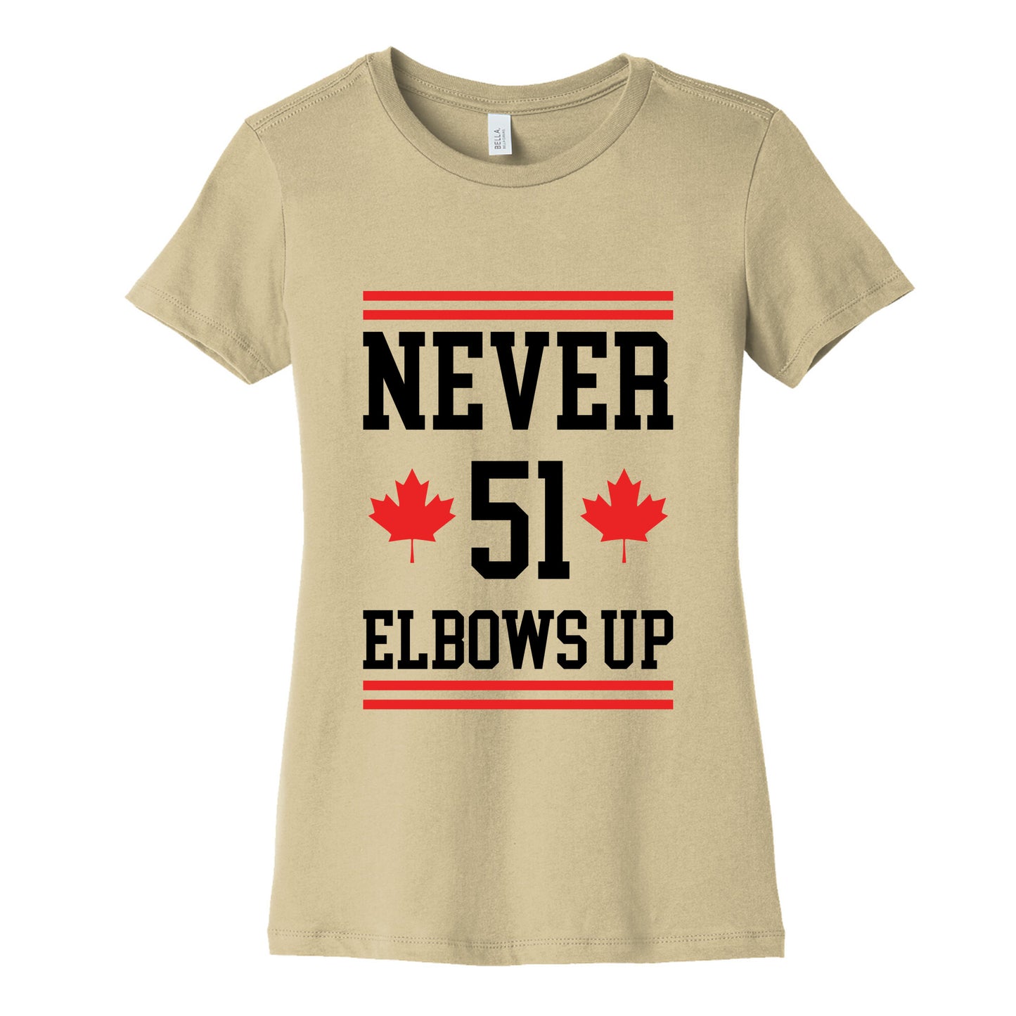 Elbows Up Never 51 Womens Cotton Tee