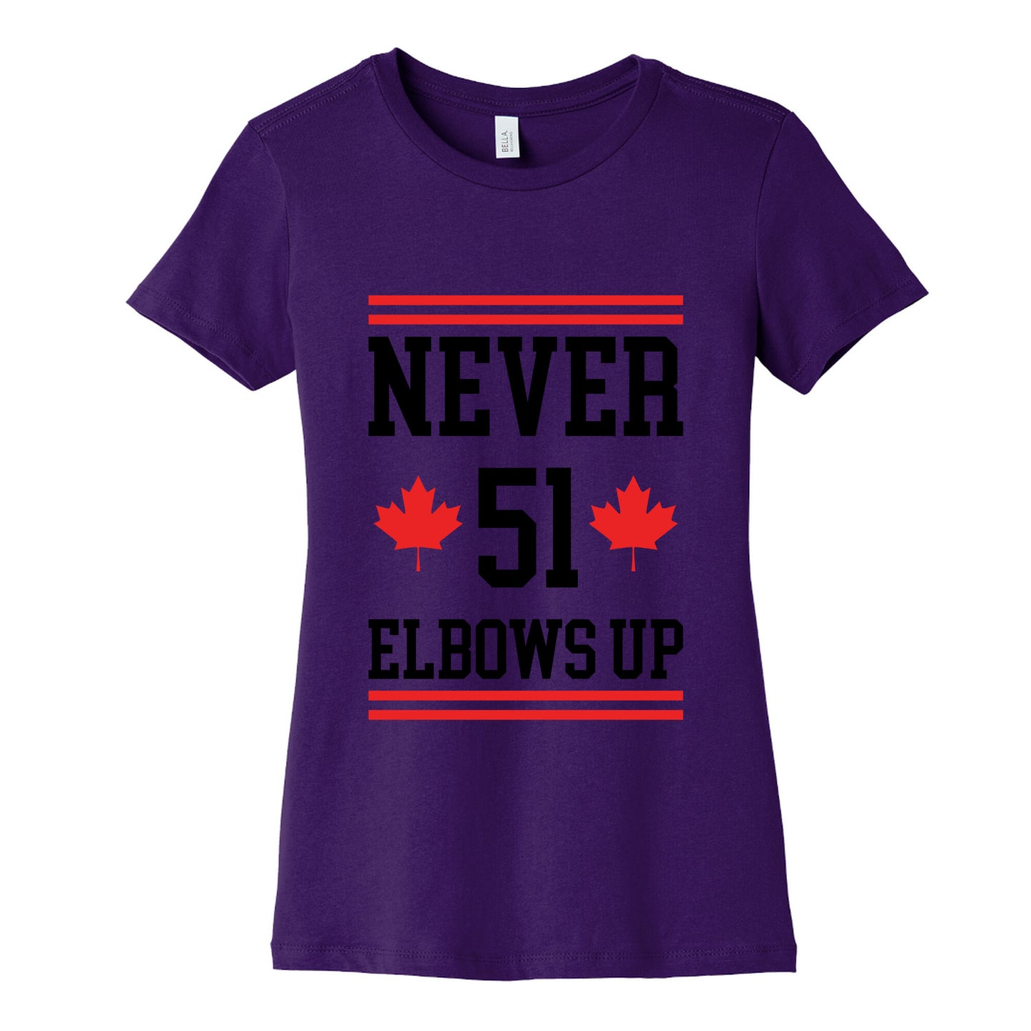 Elbows Up Never 51 Womens Cotton Tee