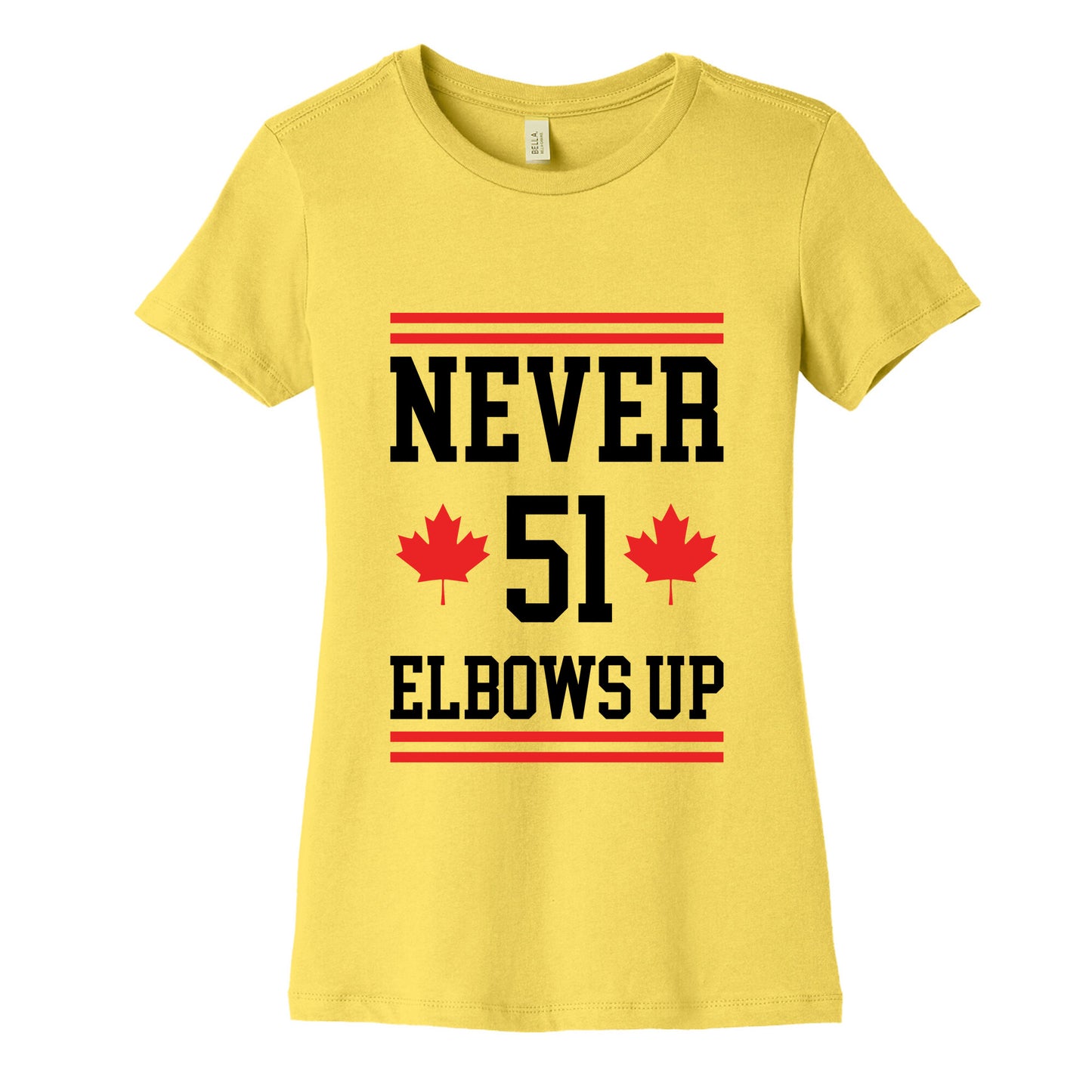 Elbows Up Never 51 Womens Cotton Tee