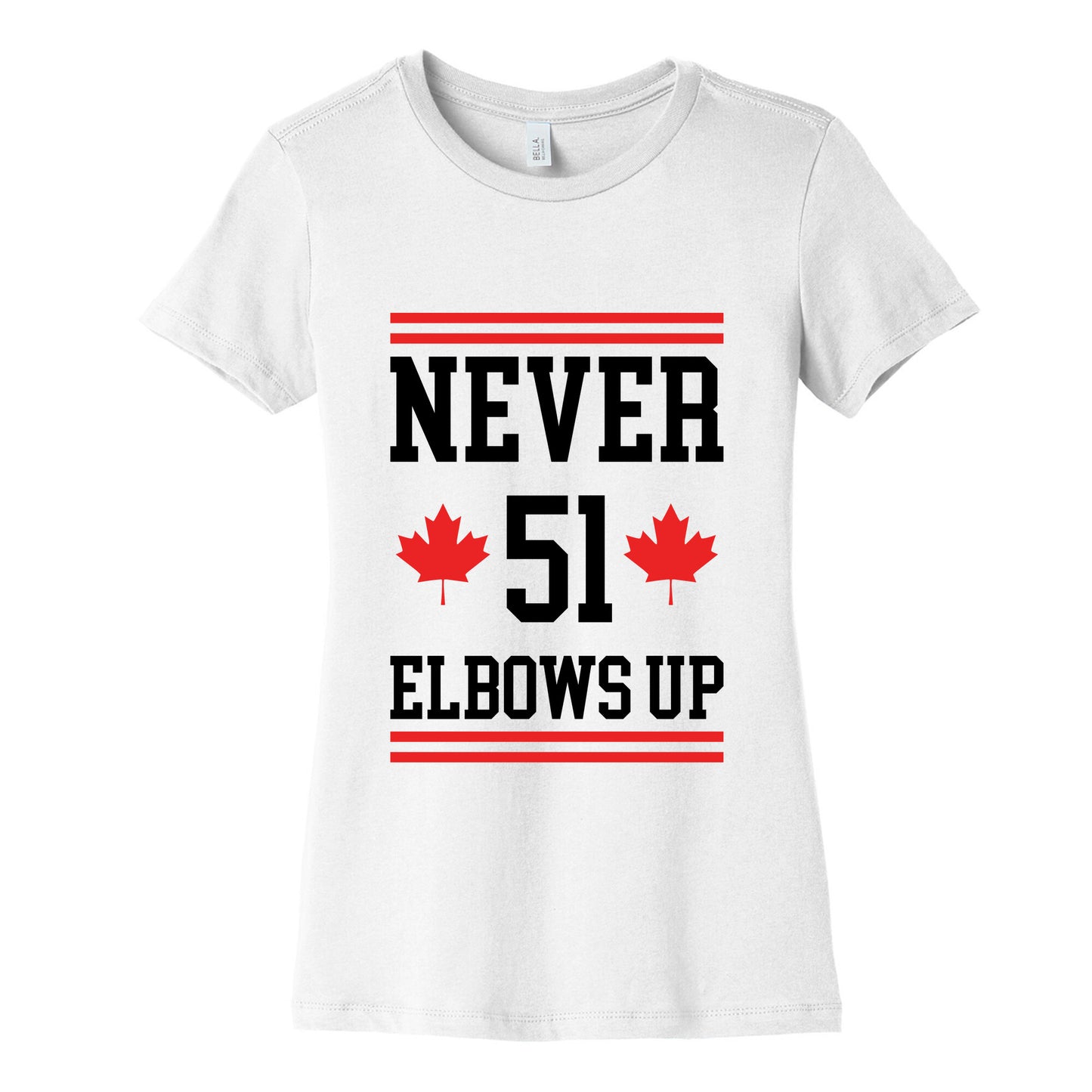 Elbows Up Never 51 Womens Cotton Tee
