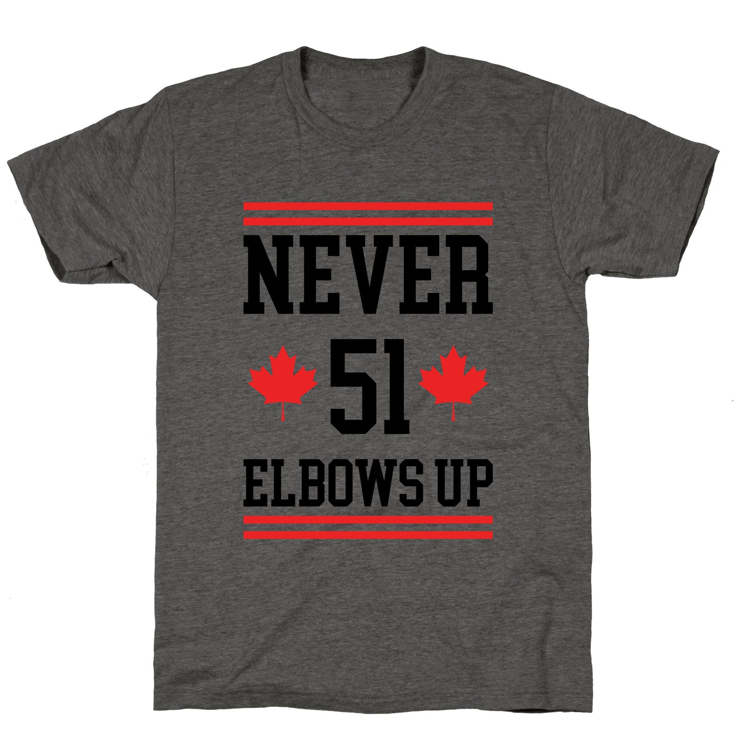 Elbows Up Never 51 Unisex Triblend Tee