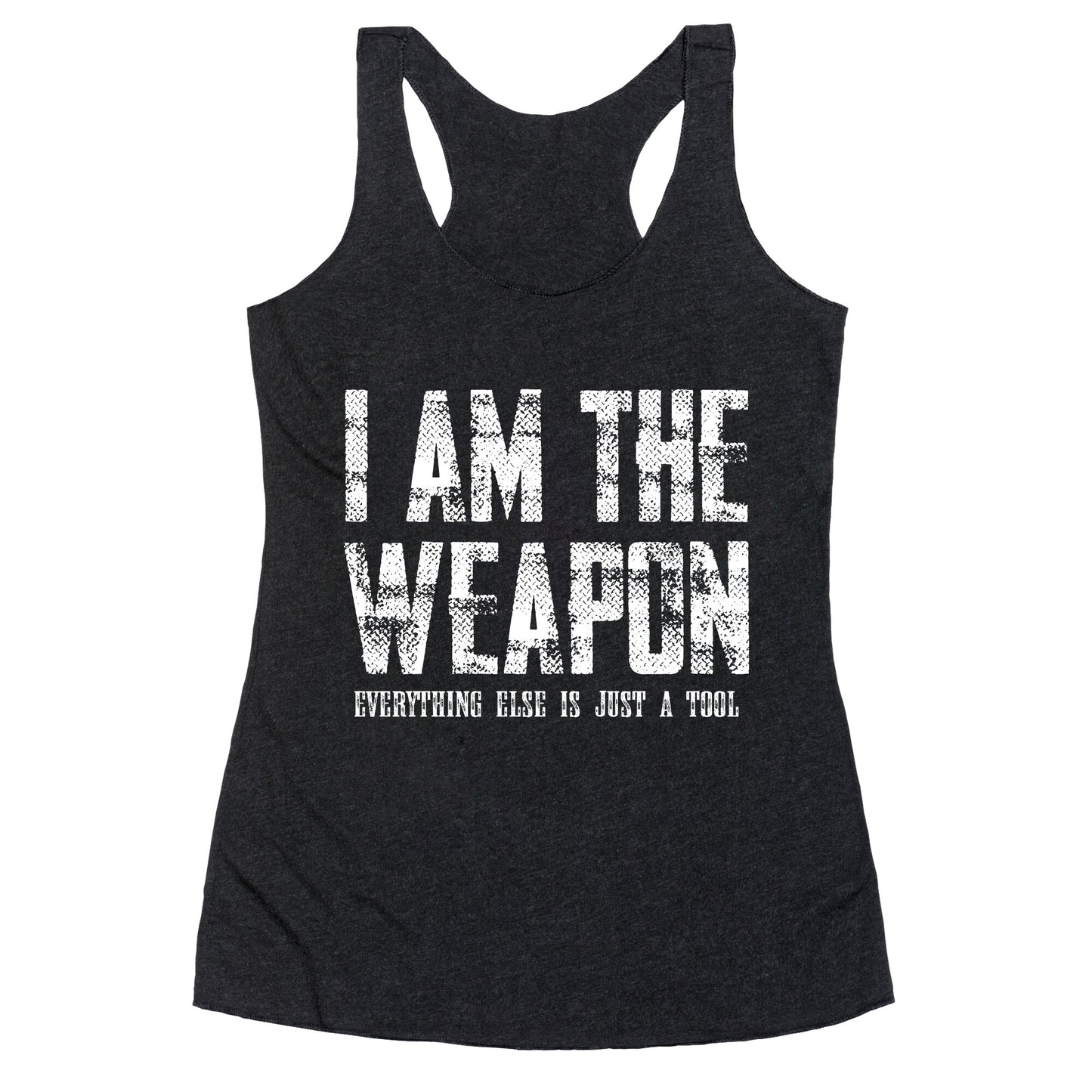 I Am The Weapon Racerback Tank