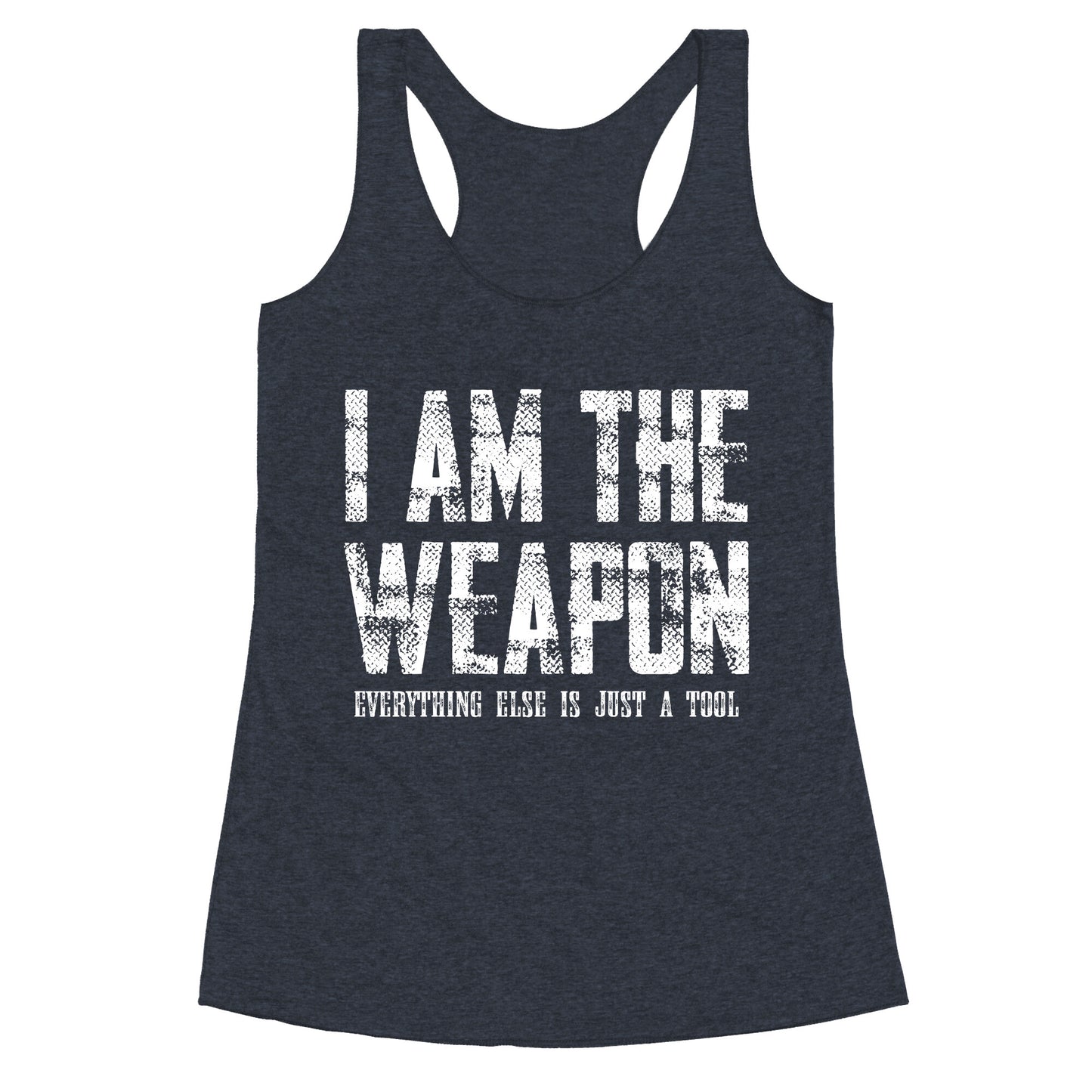 I Am The Weapon Racerback Tank