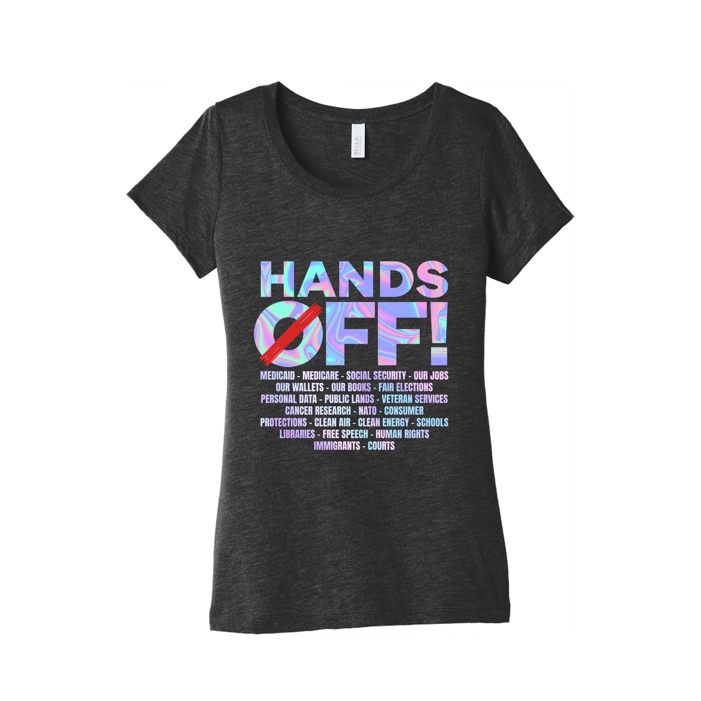 Hands Off Protest Womens Triblend Tee