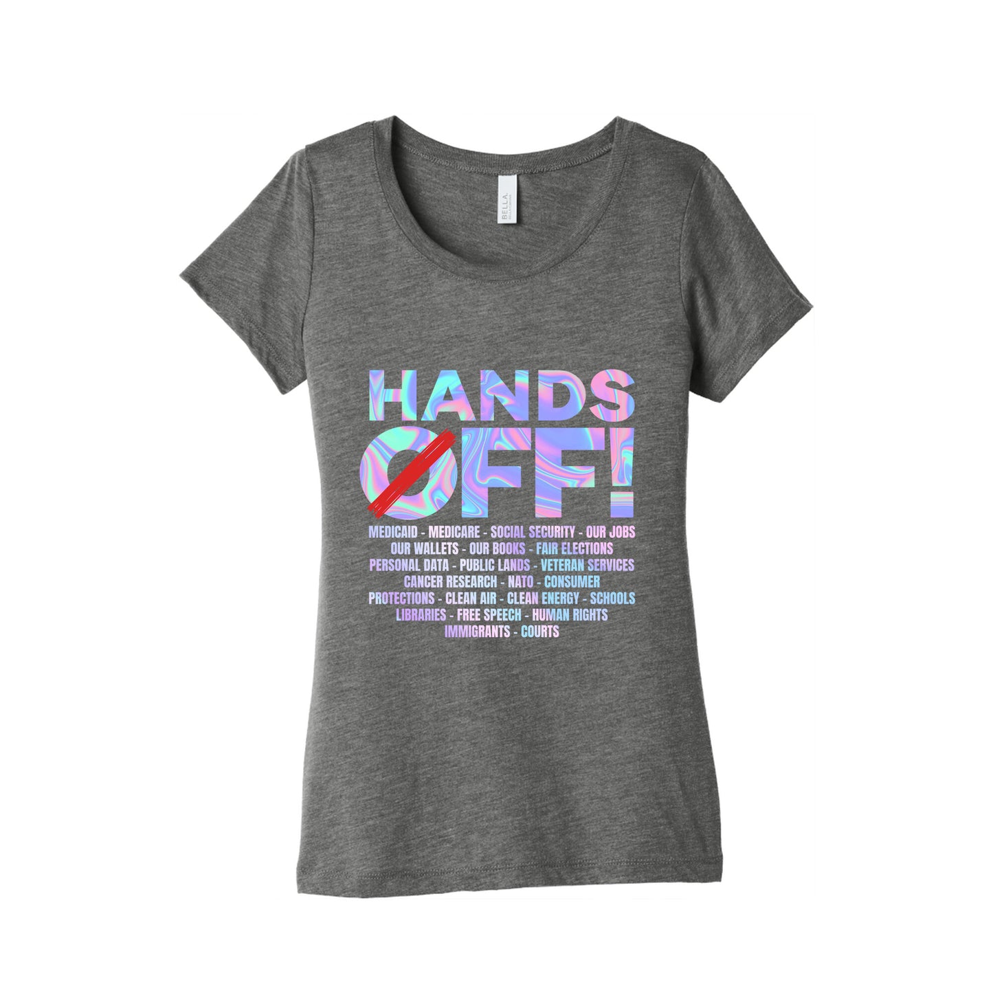Hands Off Protest Womens Triblend Tee