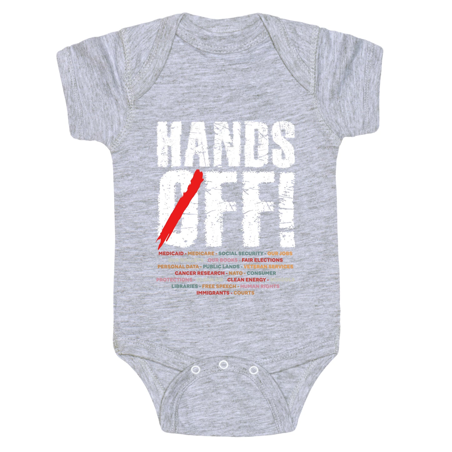 Hands Off Political Protest Baby One-Piece