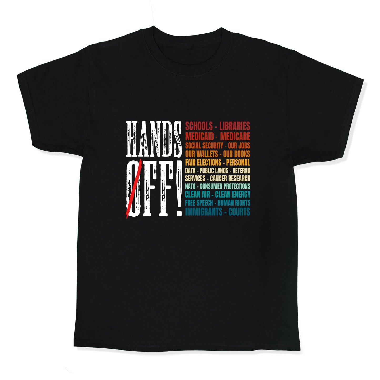 Hands Off Trump Protest Kids Tee