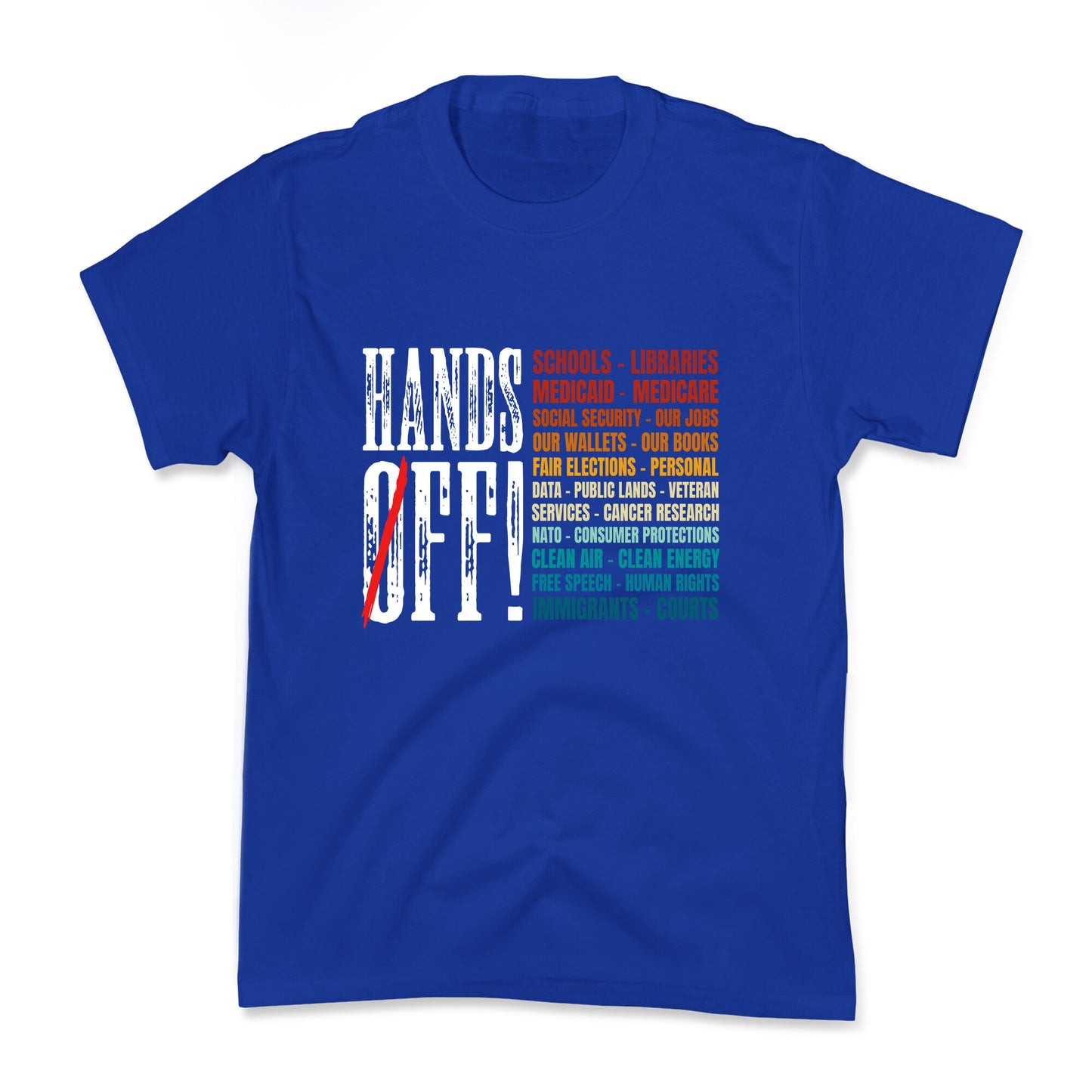 Hands Off Trump Protest Kids Tee