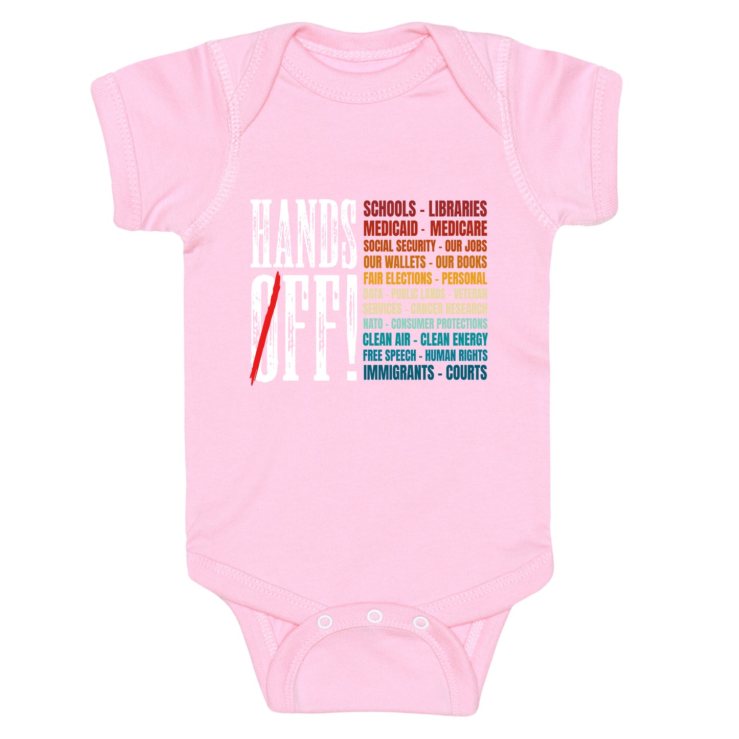 Hands Off Trump Protest Baby One-Piece