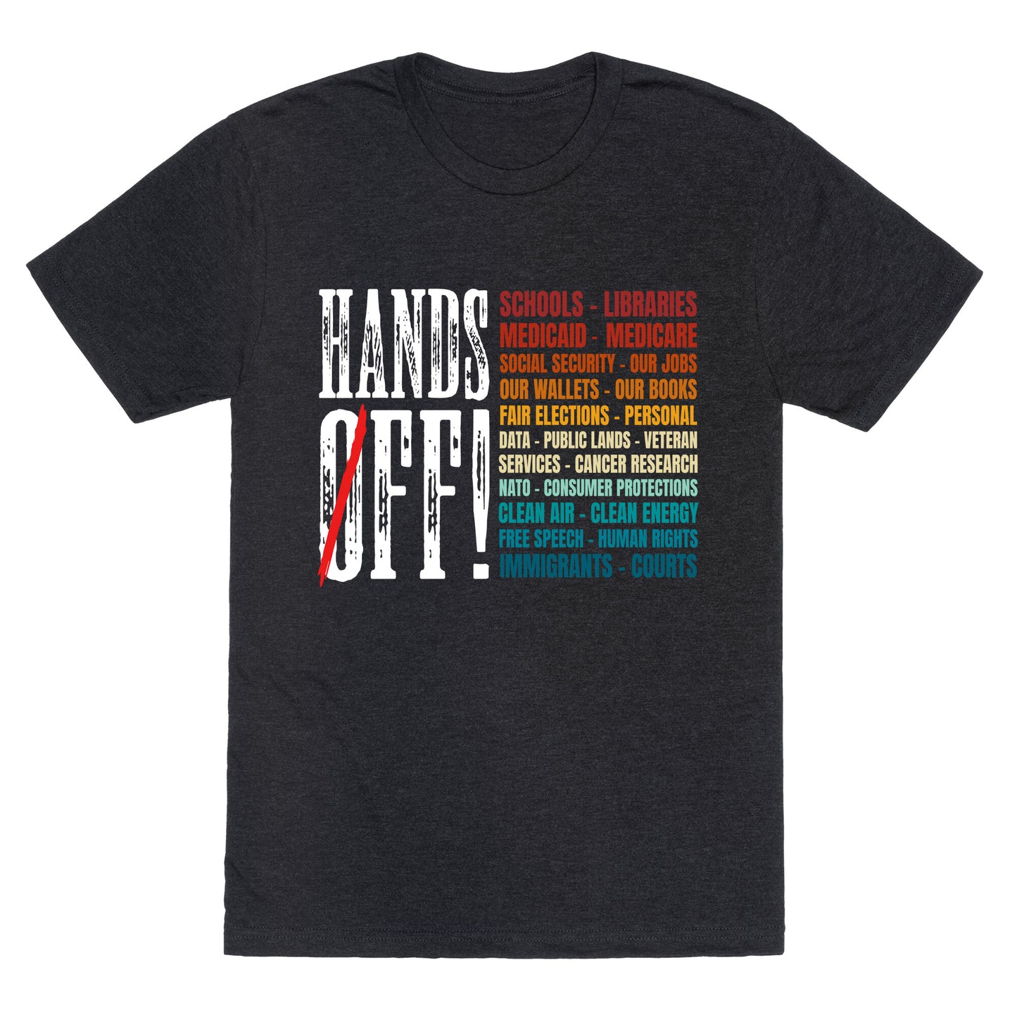 Hands Off Trump Protest Unisex Triblend Tee