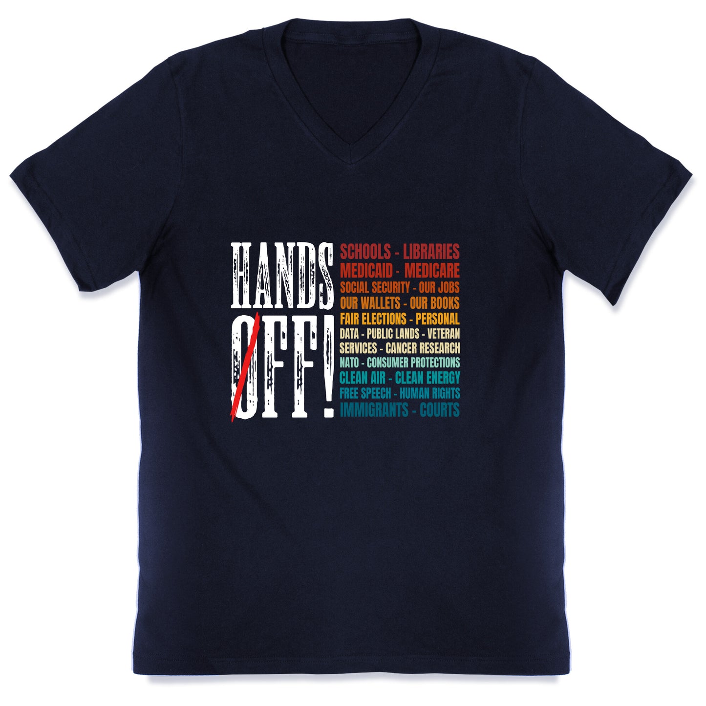 Hands Off Trump Protest V-Neck