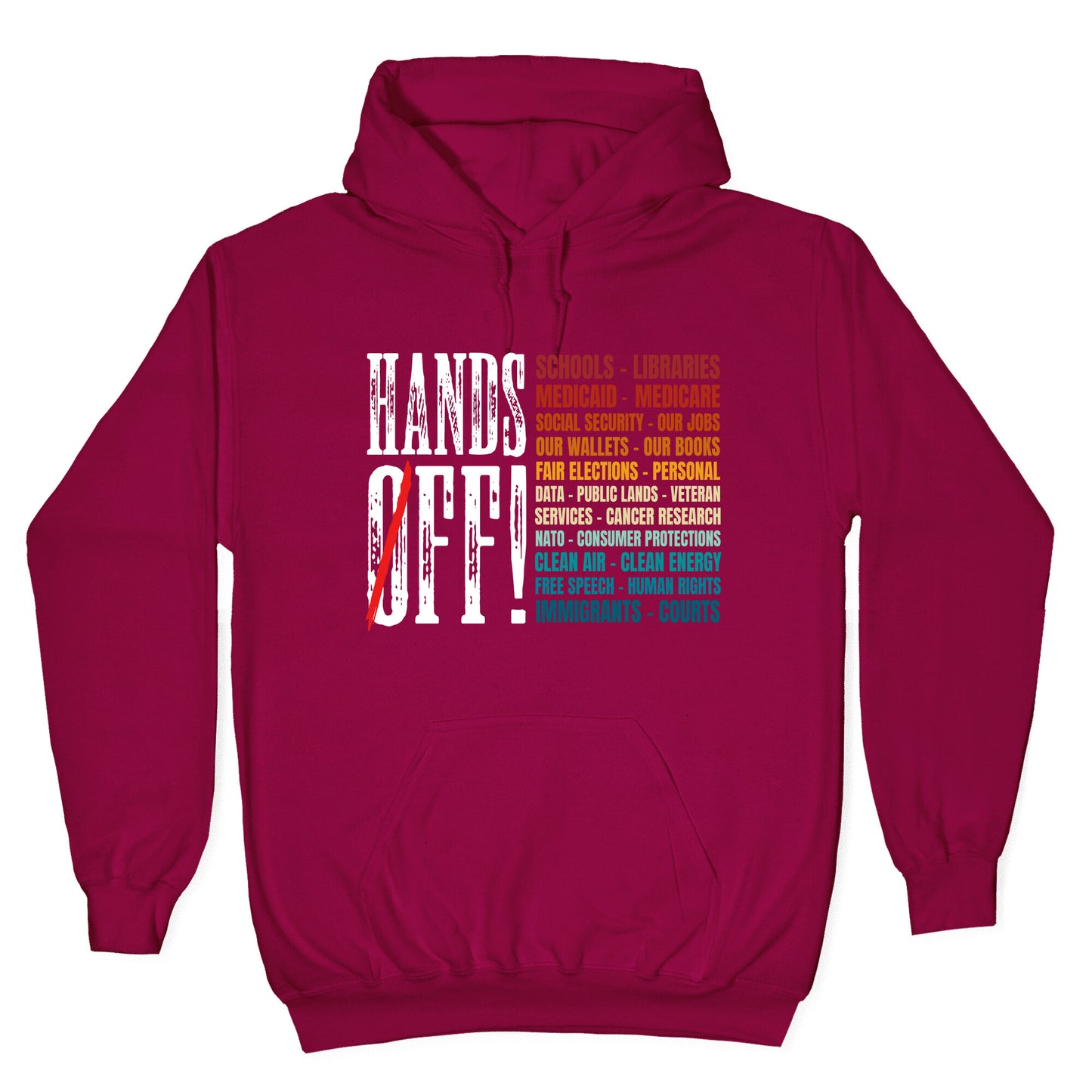 Hands Off Trump Protest Hoodie
