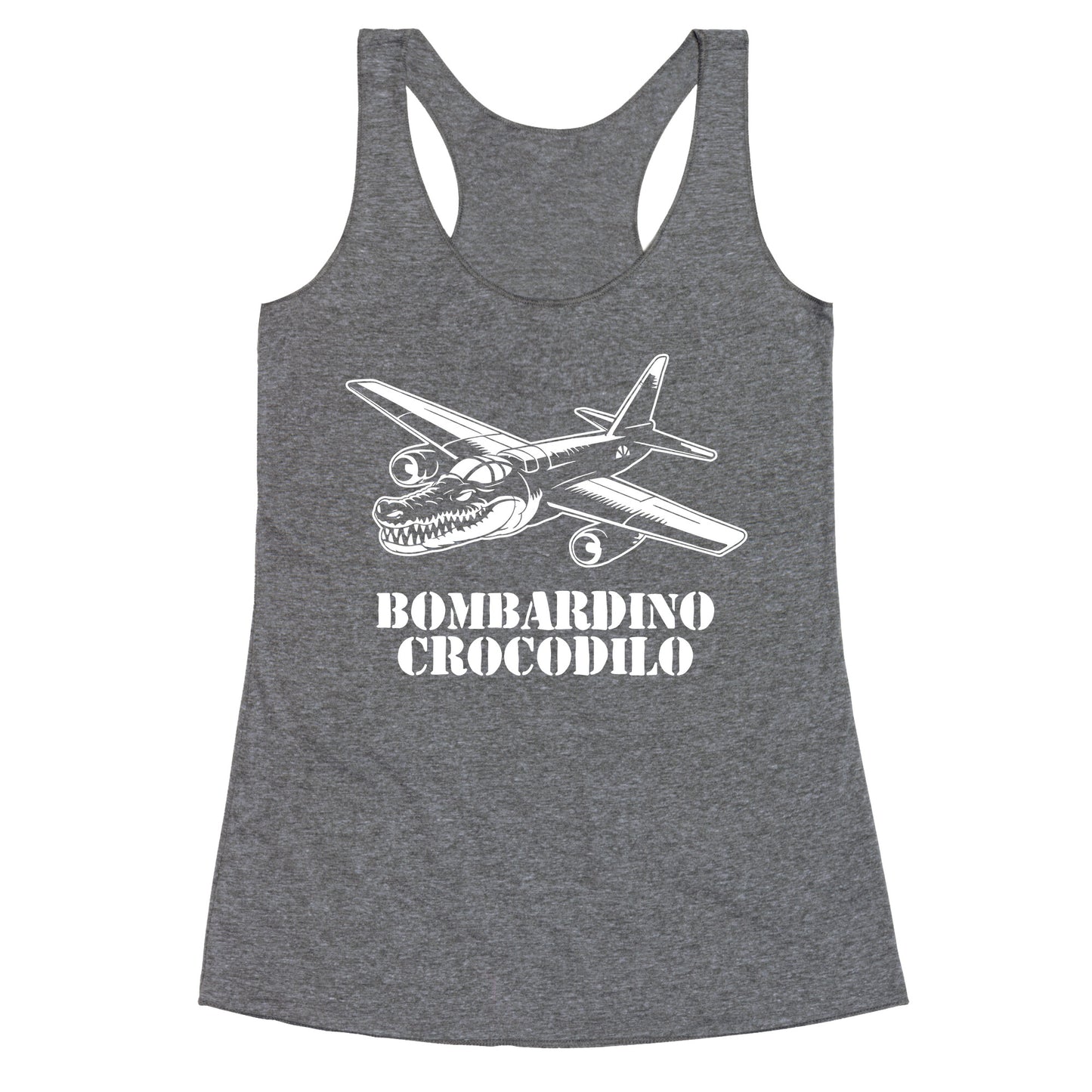 Bombardino Crocodilo Racerback Tank