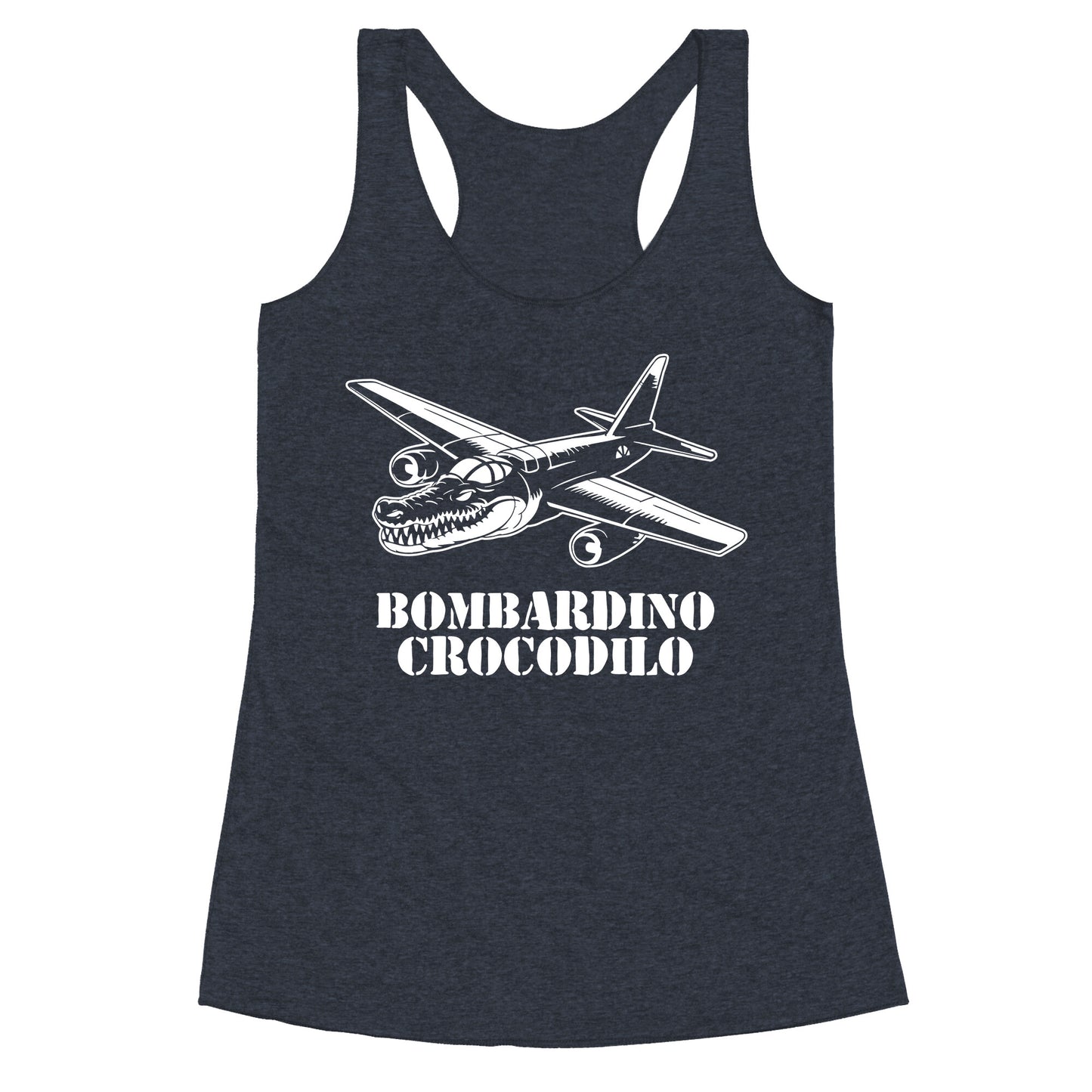Bombardino Crocodilo Racerback Tank