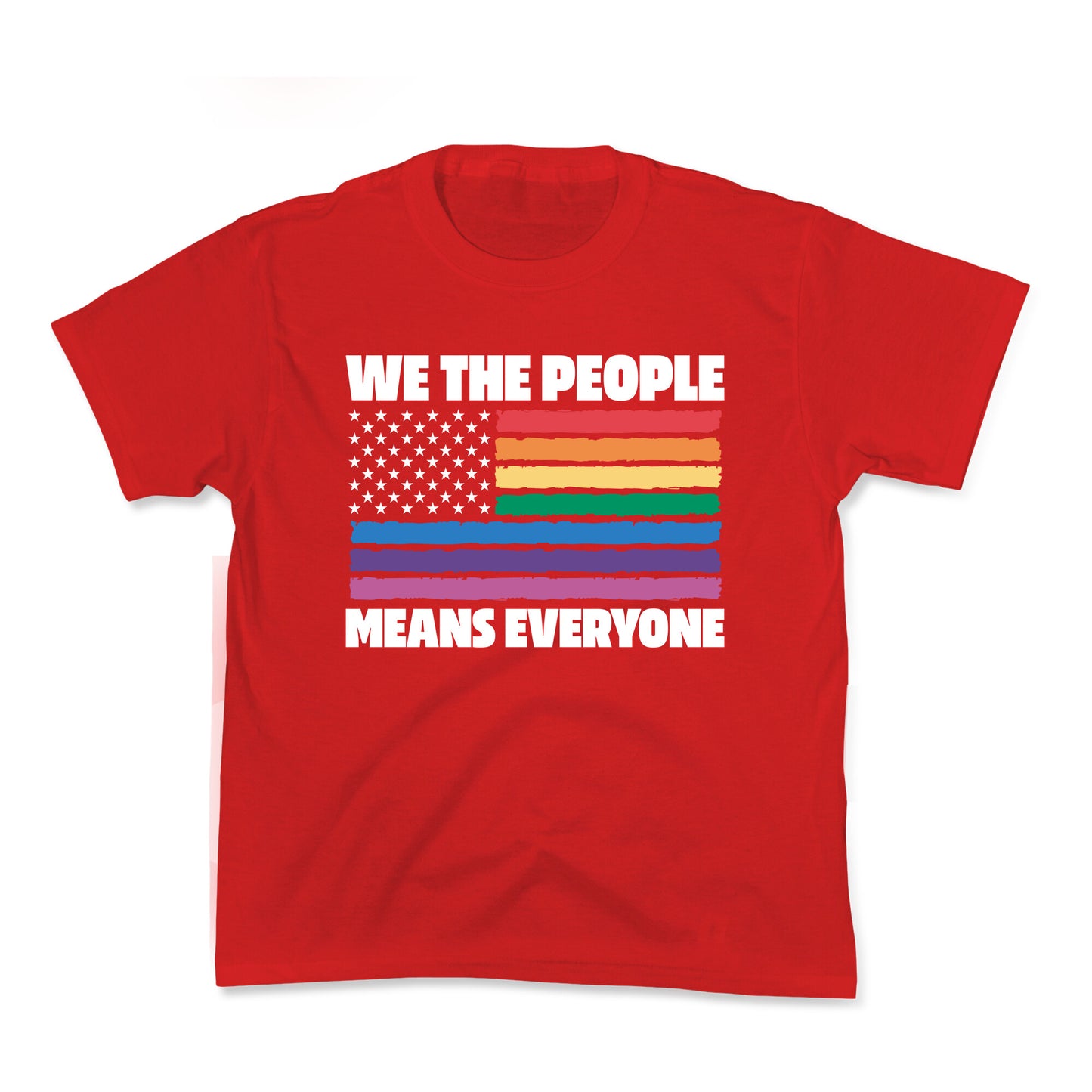 Rainbow Flag We The People Kids Tee
