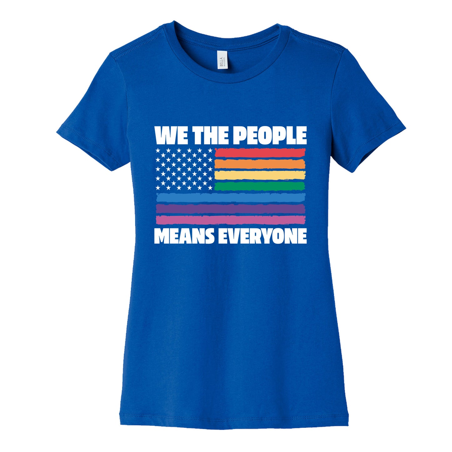 Rainbow Flag We The People Womens Cotton Tee