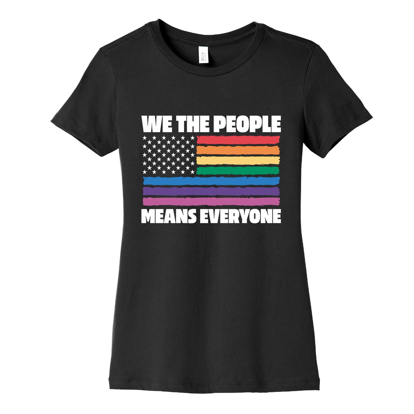 Rainbow Flag We The People Womens Cotton Tee