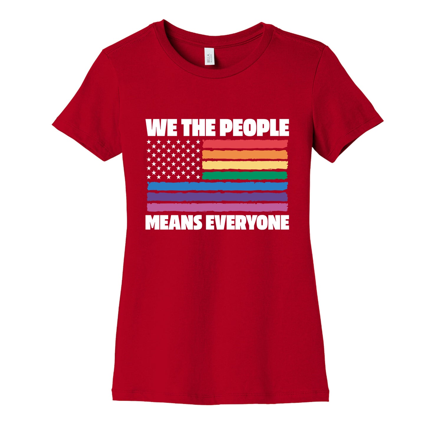 Rainbow Flag We The People Womens Cotton Tee