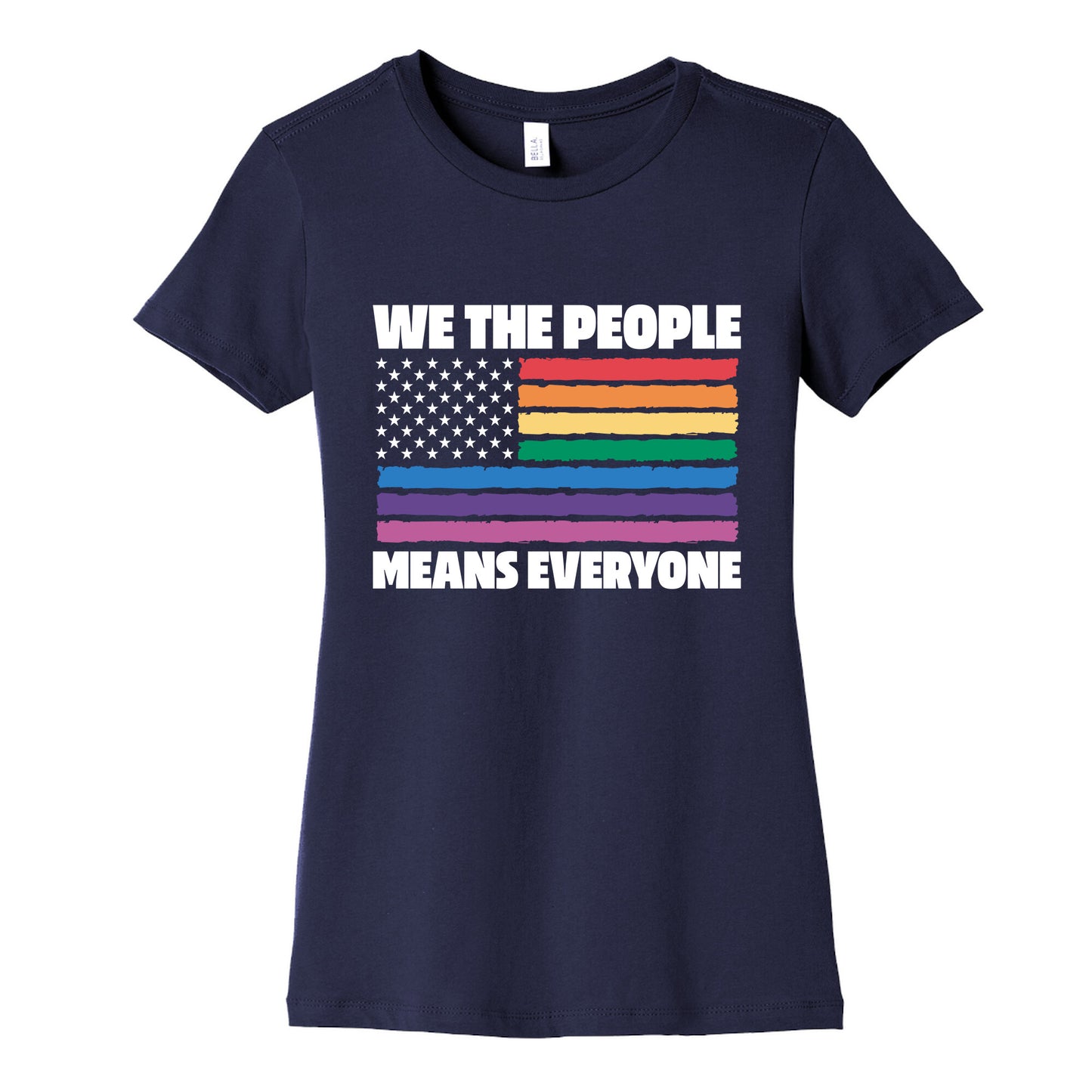 Rainbow Flag We The People Womens Cotton Tee