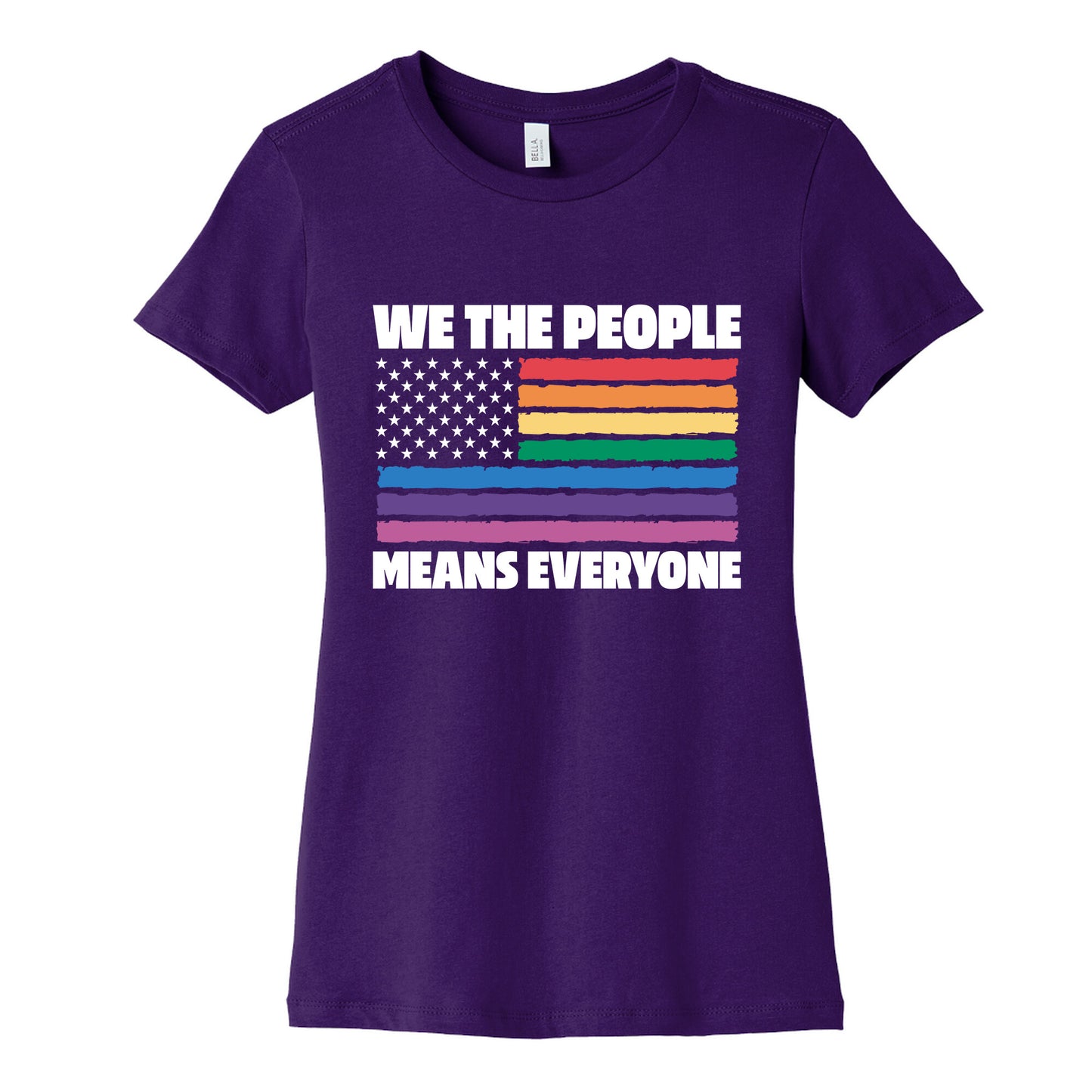 Rainbow Flag We The People Womens Cotton Tee