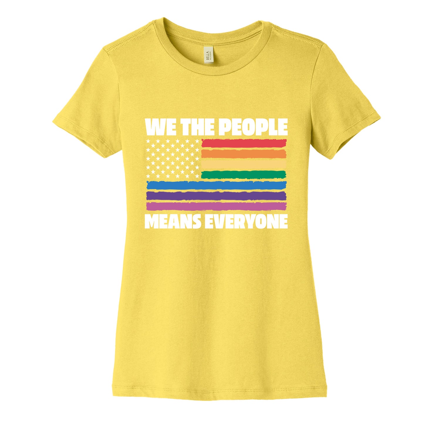 Rainbow Flag We The People Womens Cotton Tee