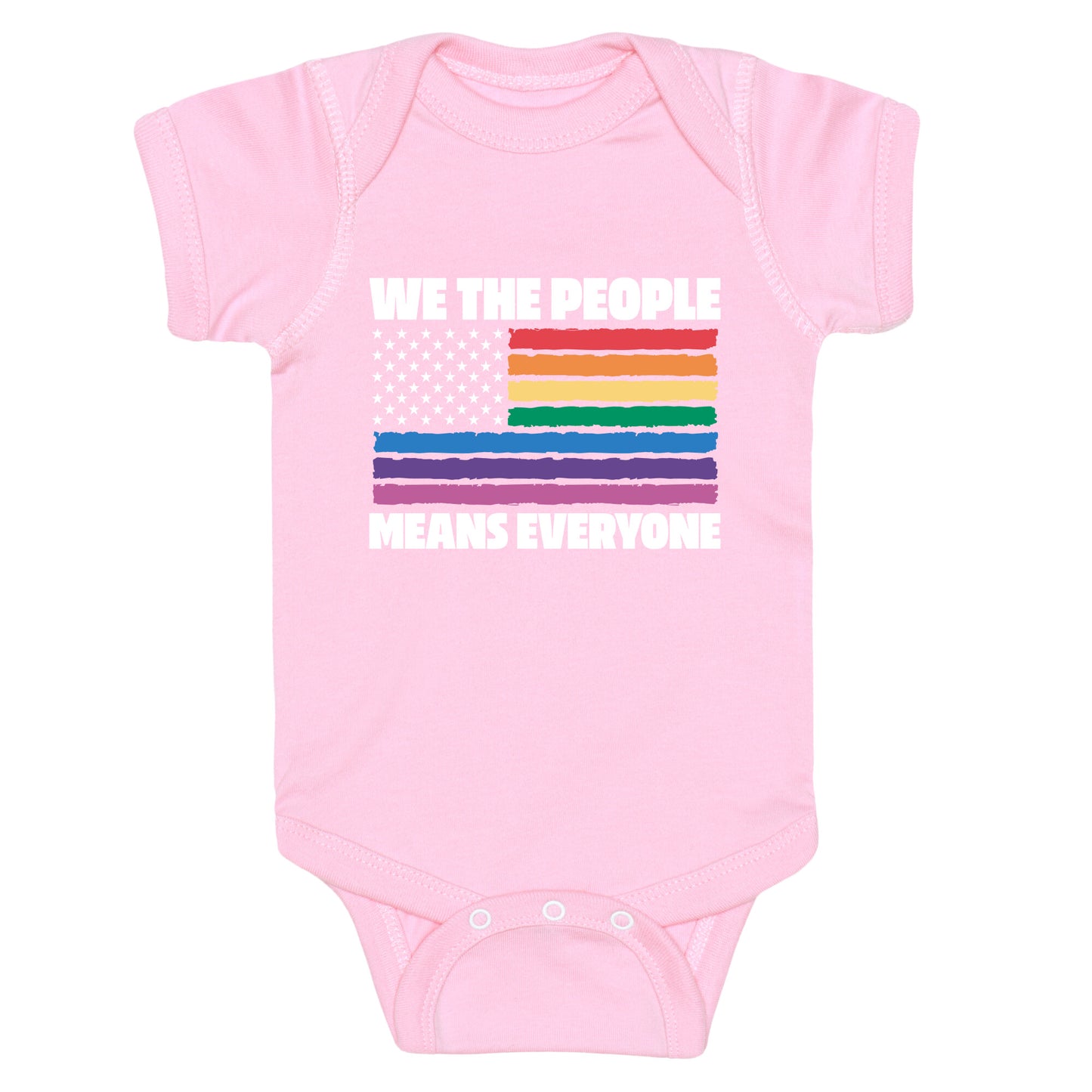Rainbow Flag We The People Baby One-Piece